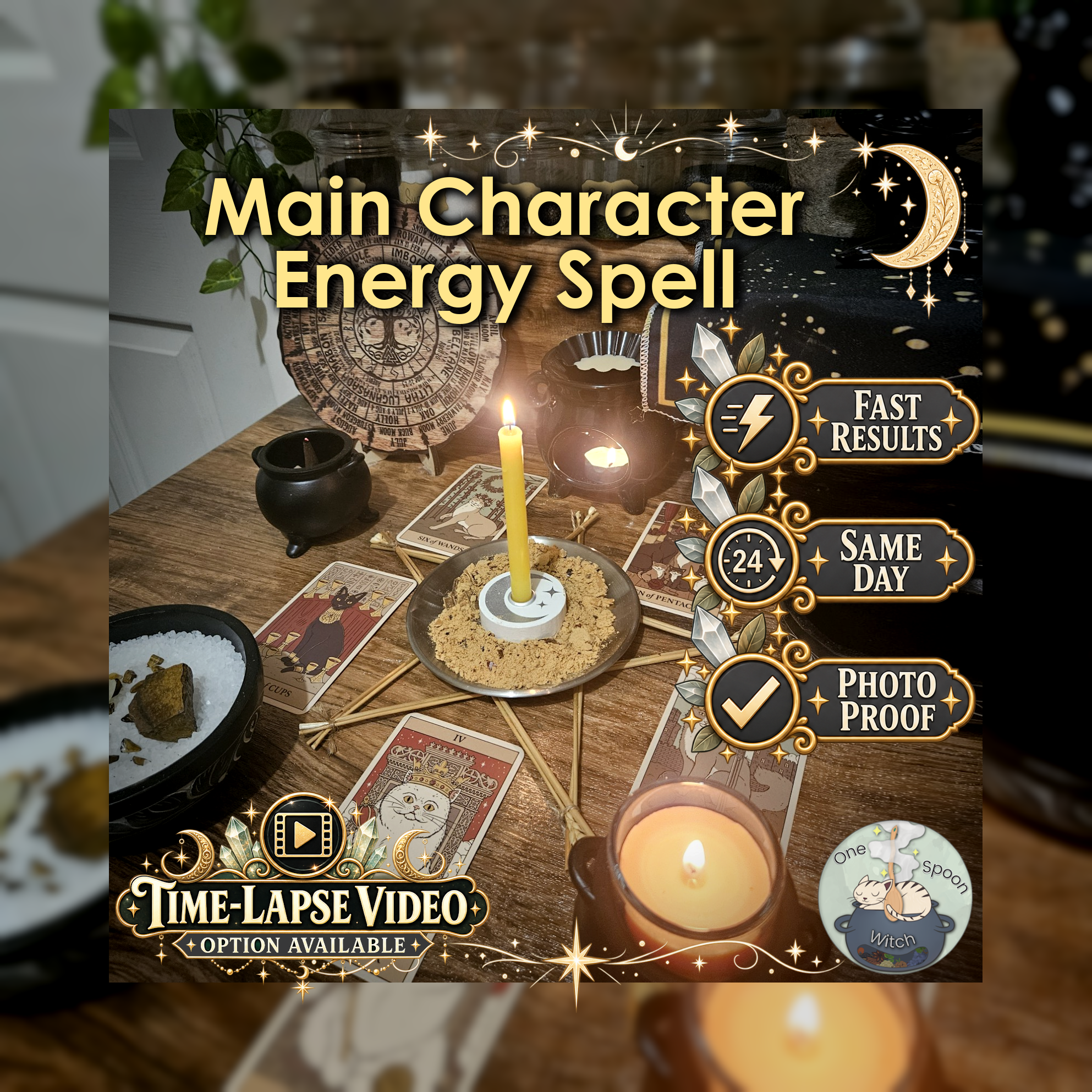 Main Character Energy Spell - SAME DAY Casting for Confidence, Magnetic Presence, Self-Worth, Visibility, Personal Power