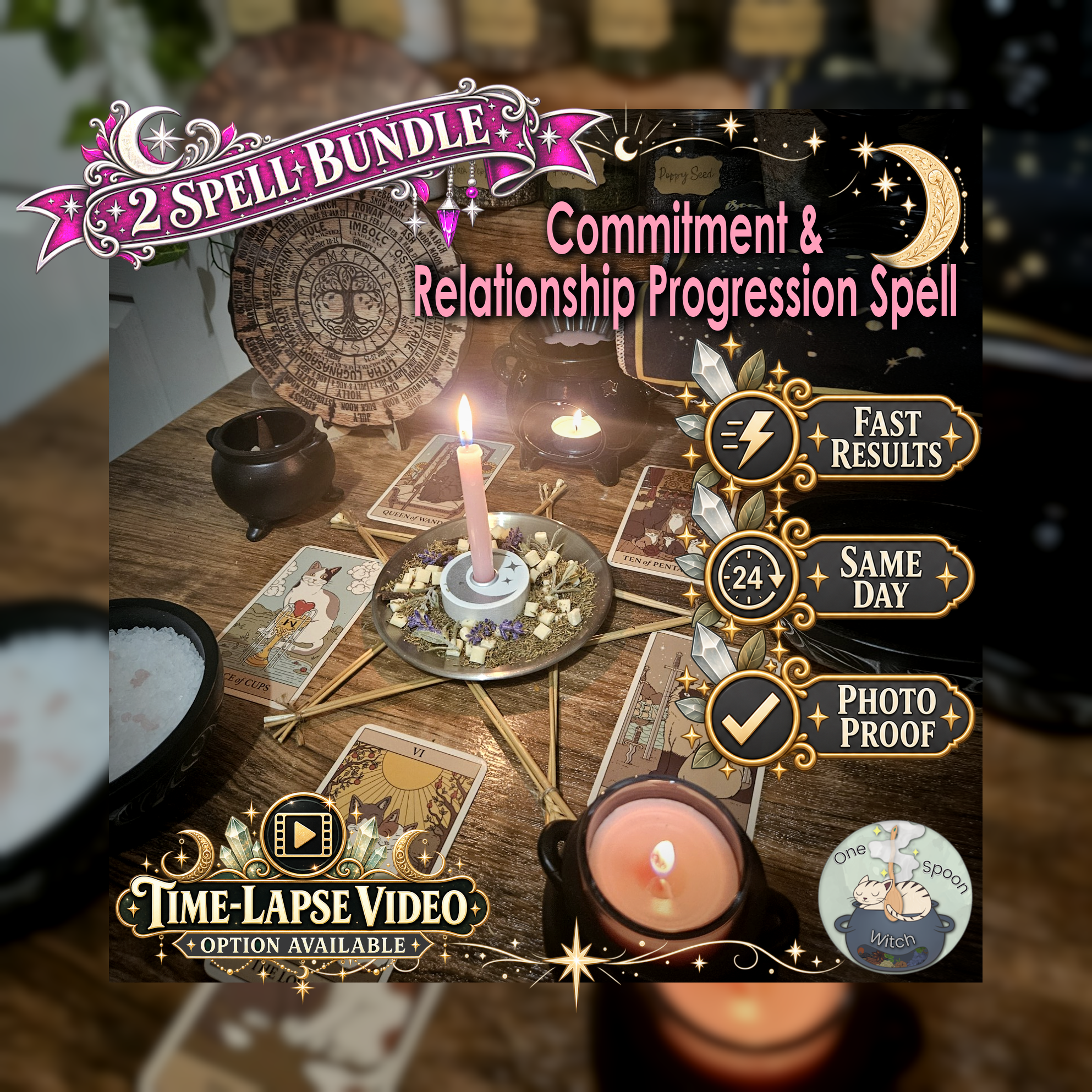 Commitment & Relationship Progression Spell Bundle - SAME DAY Casting for Commitment, Relationship Growth, Devotion, Stability, Trust