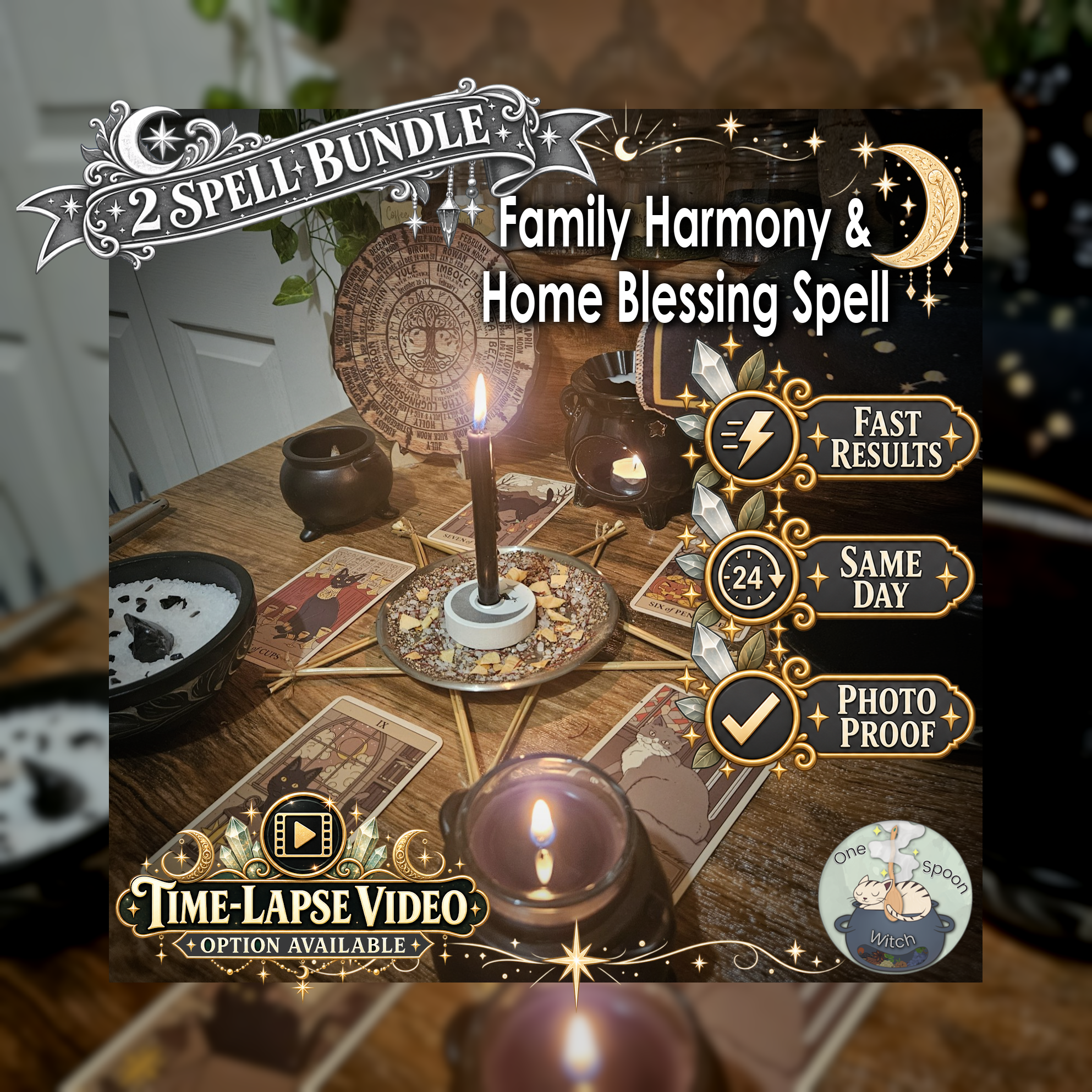 Family Harmony & Home Blessing Spell Bundle - SAME DAY Casting for Family Harmony, Home Blessing, Peace, Unity, Protection
