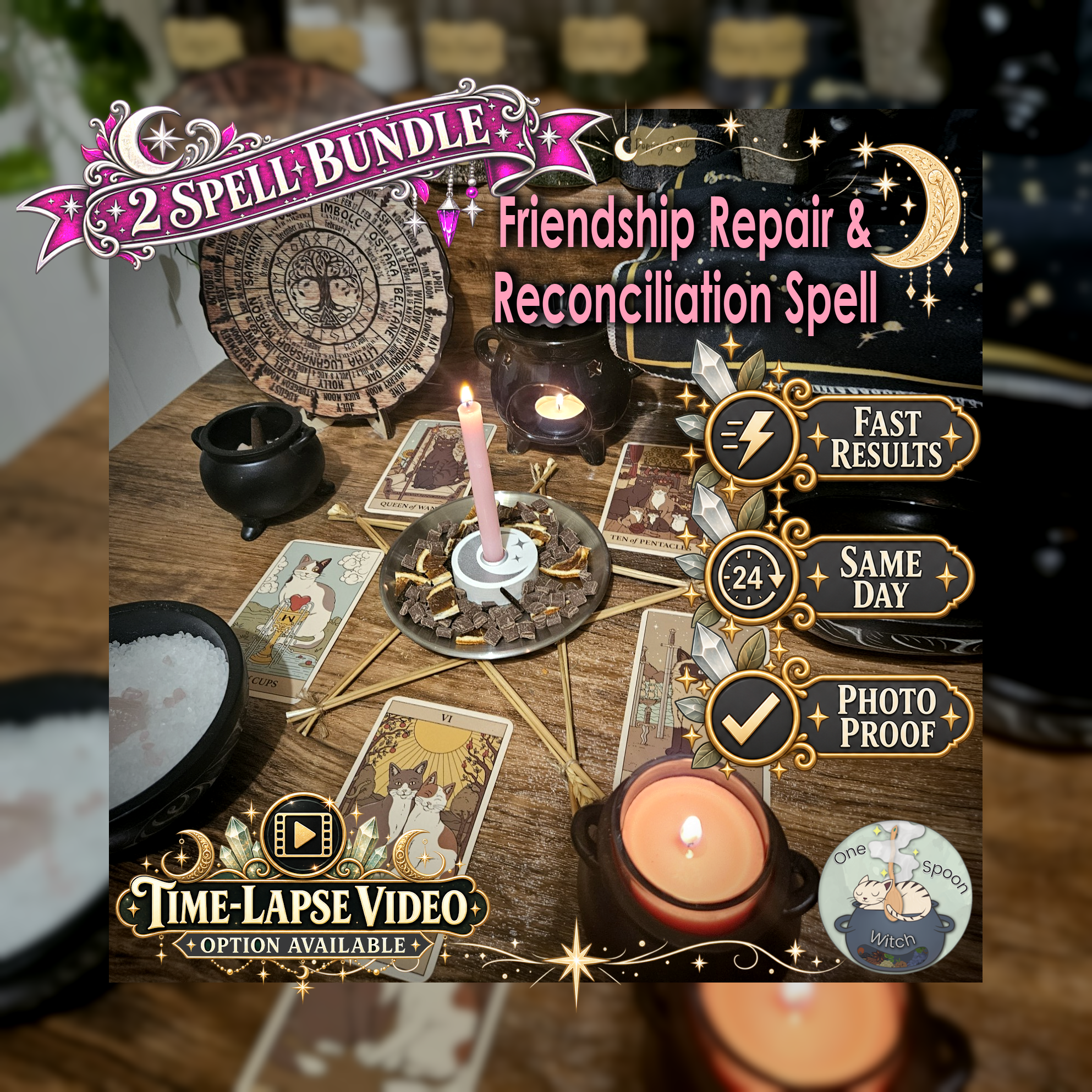 Friendship Repair & Reconciliation Spell Bundle - SAME DAY Casting for Friendship Repair, Reconciliation, Forgiveness, Communication, Trust
