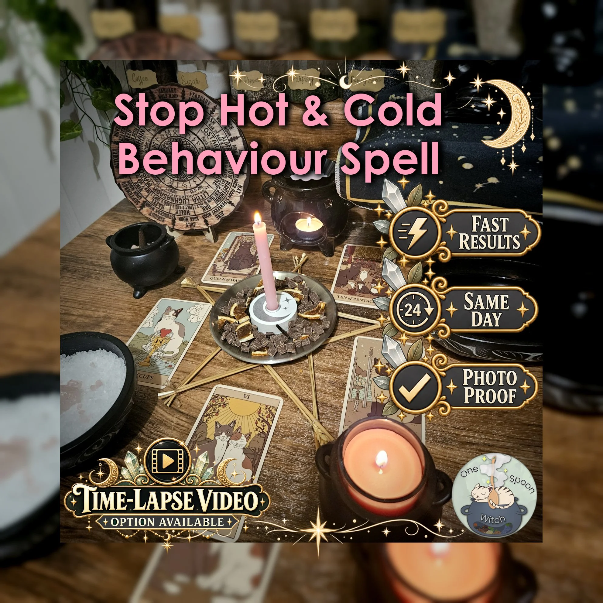 Stop Hot & Cold Behaviour Spell - SAME DAY Casting for Consistency, Communication, Reassurance, Clarity, Trust