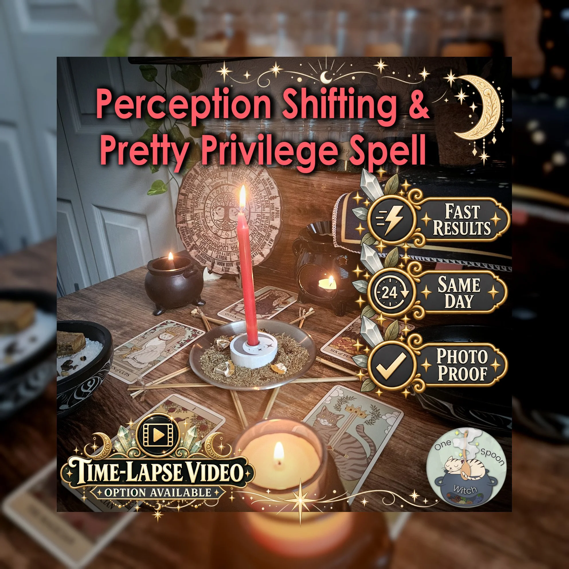 Perception Shifting & Pretty Privilege Spell - SAME DAY Casting for Self-Image, First Impressions, Social Confidence & Personal Magnetism