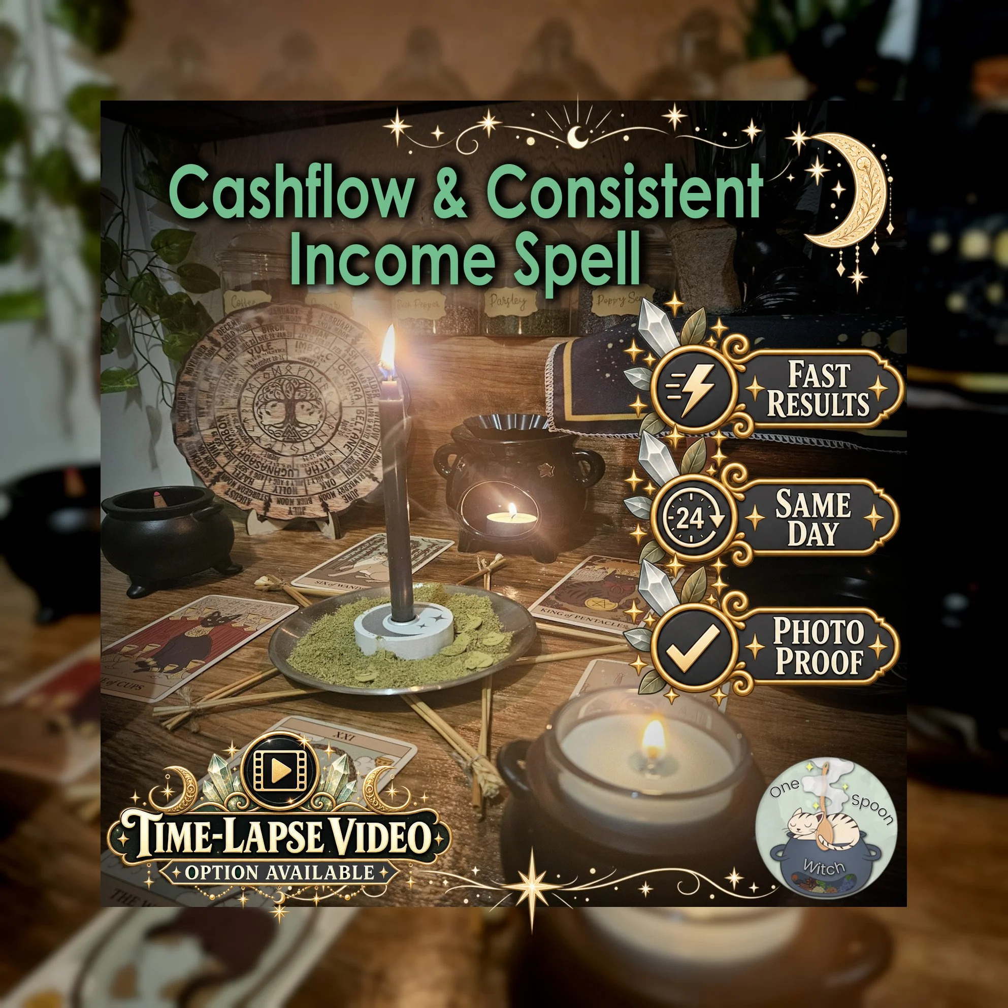 Cashflow & Consistent Income Spell - SAME DAY Casting for Steady Earnings, Budget Confidence, Financial Routine & Peace of Mind