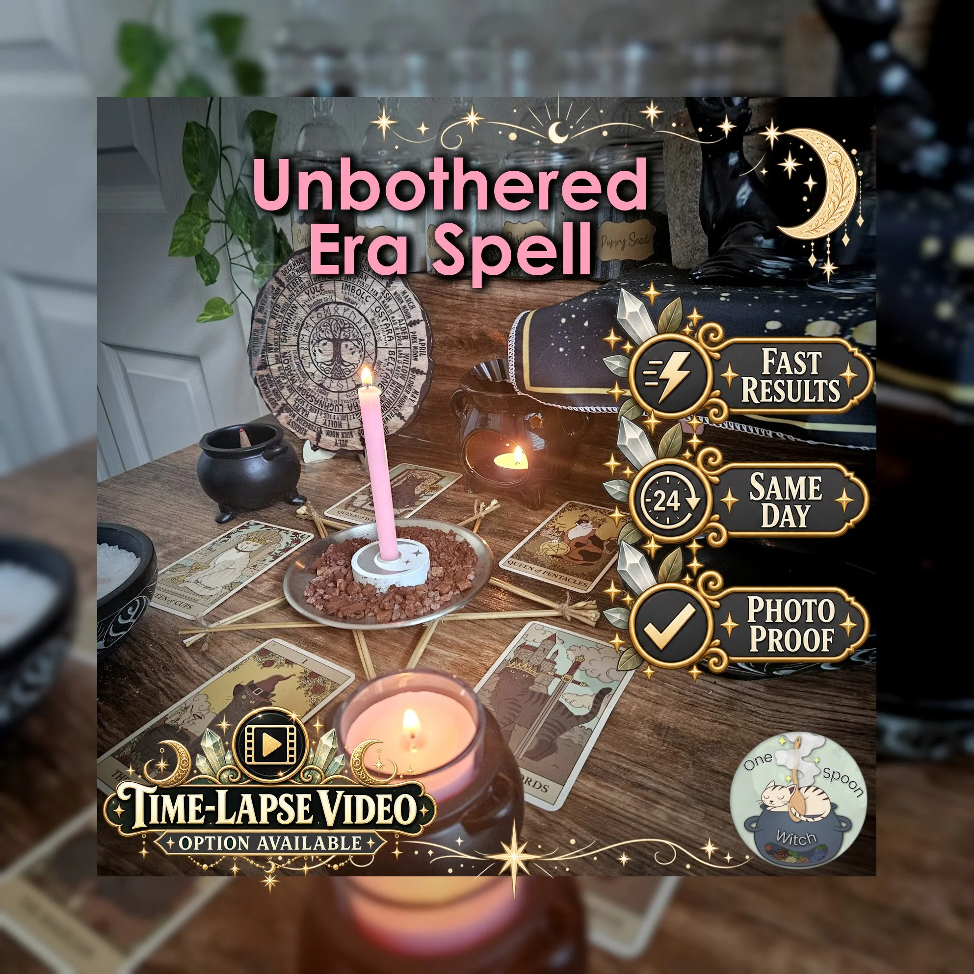Unbothered Era Spell - SAME DAY Casting for Emotional Peace, Healthy Boundaries, Detachment & Self-Respect