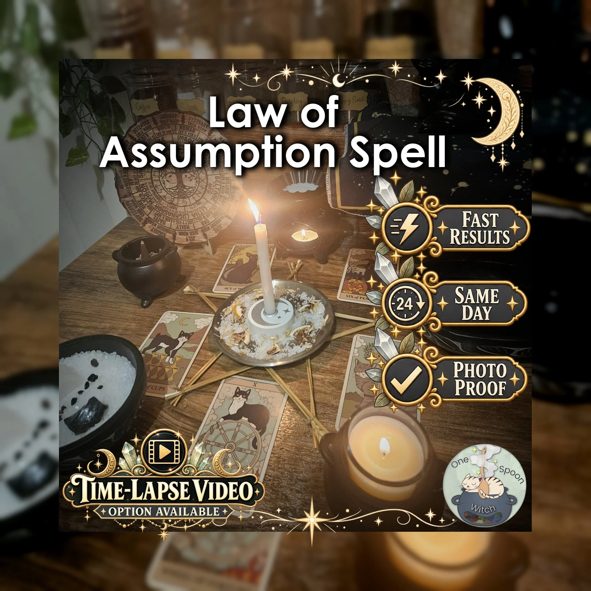 Law of Assumption Spell - SAME DAY Casting for Supportive Assumptions, Self-Concept, Inner Focus & Intention