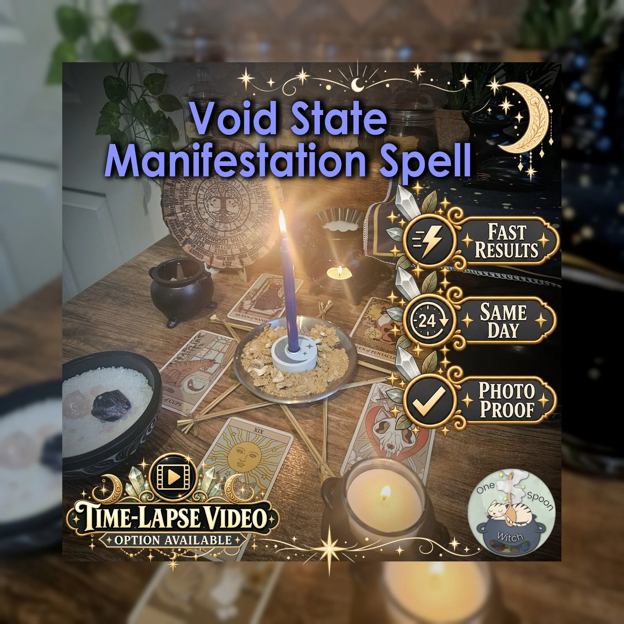 Void State Manifestation Spell - SAME DAY Casting for Deep Stillness, Meditative Focus, Visualisation & Clarity