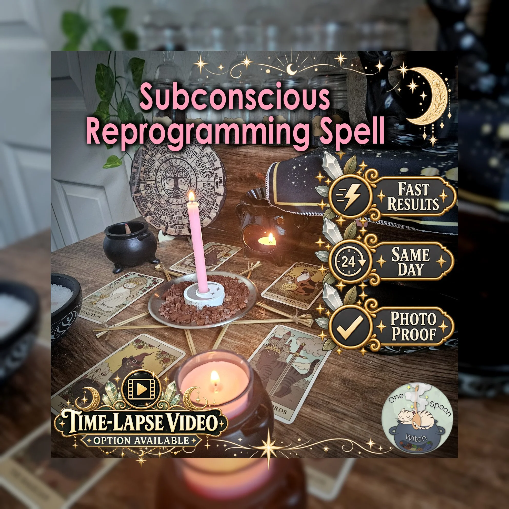 Subconscious Reprogramming Spell - SAME DAY Casting for Mindset Renewal, Supportive Habits, Affirmations & Confidence