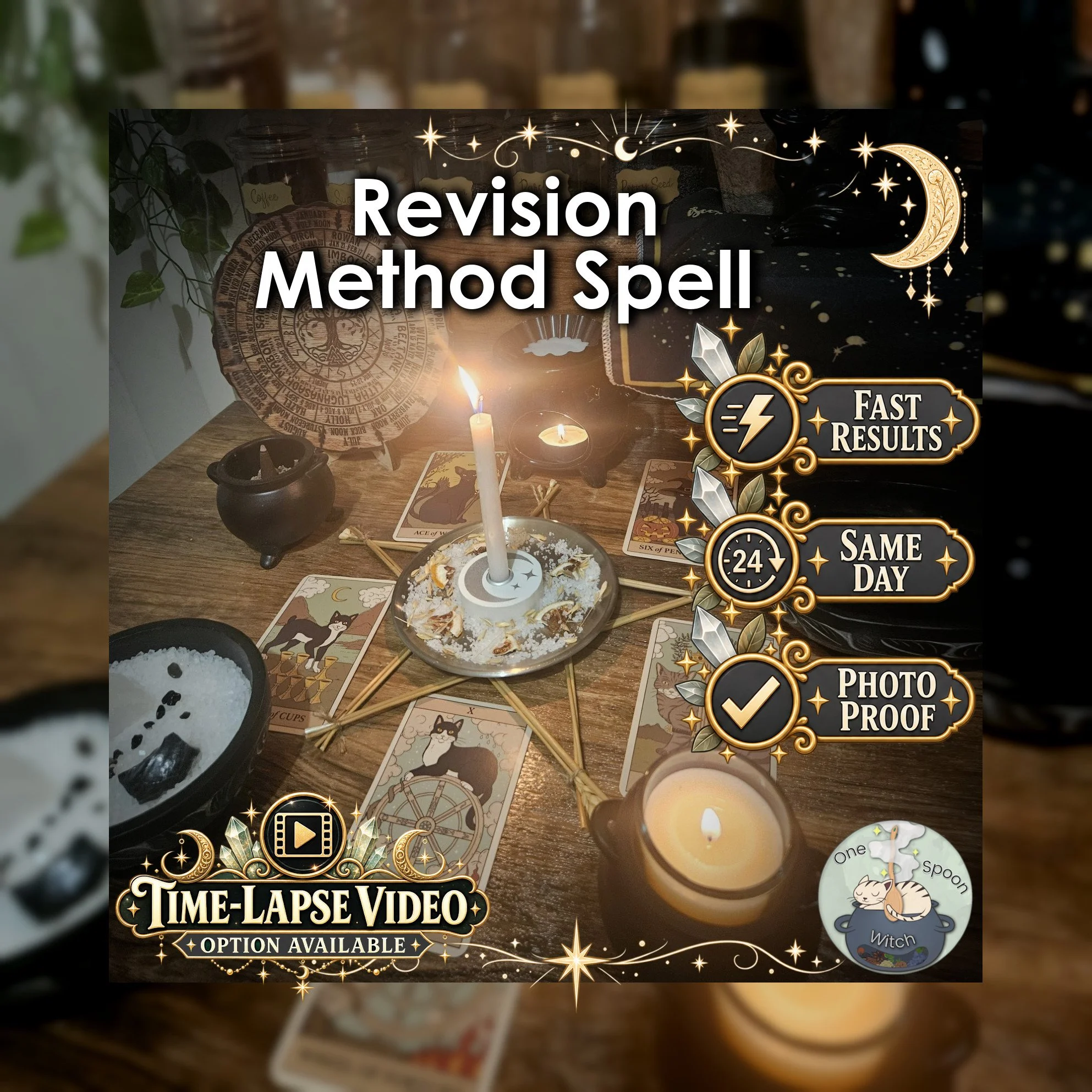 Revision Method Spell - SAME DAY Casting for New Perspectives, Emotional Release, Self-Compassion & Reflection
