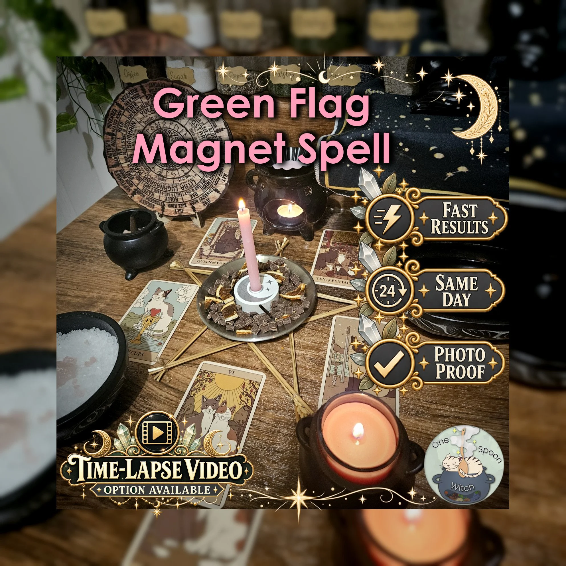 Green Flag Magnet Spell - SAME DAY Casting for Reciprocity, Respect, Emotional Safety & Healthy Dating