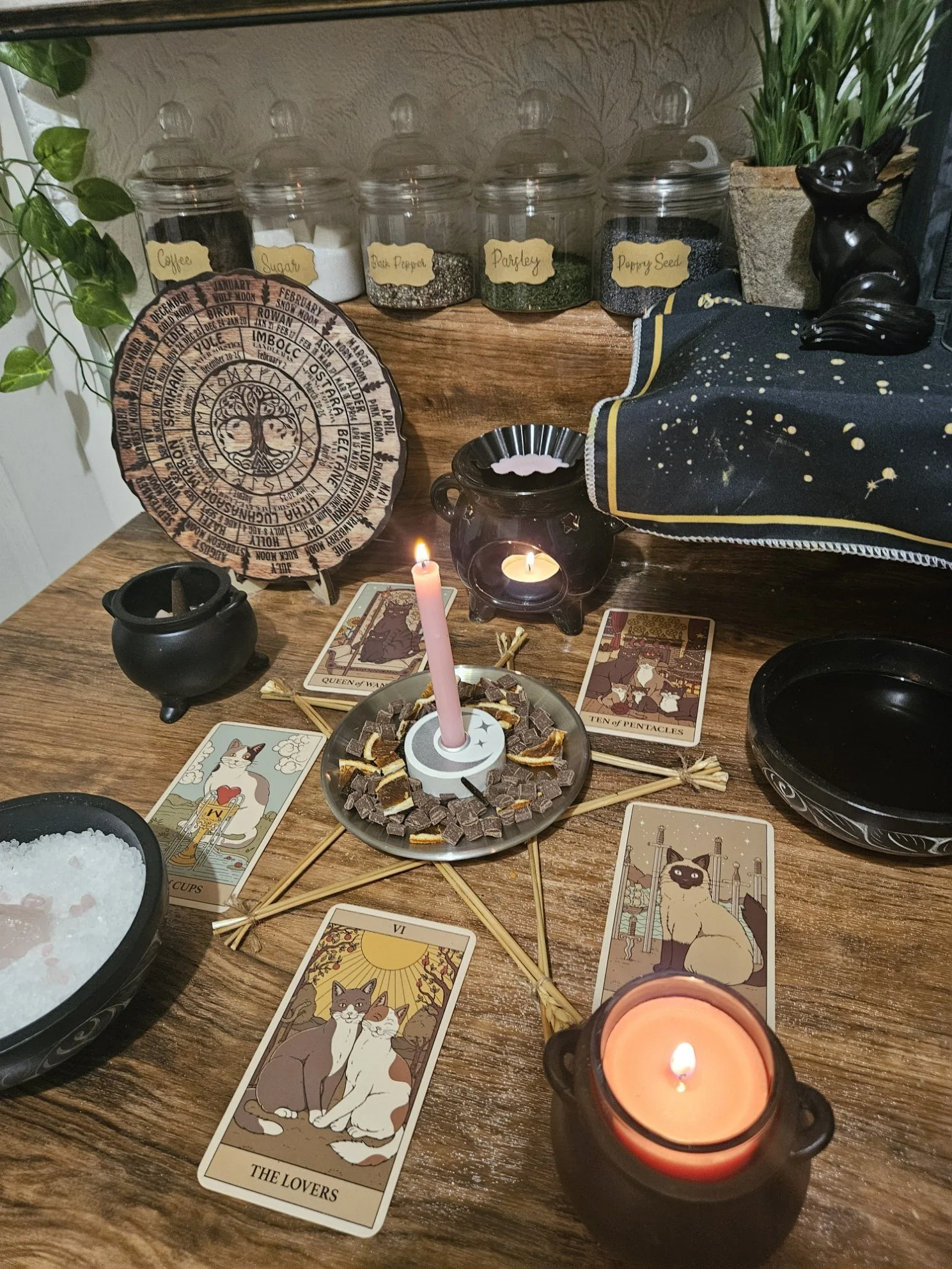 A detailed photo of the ritual setup and spell casting in progress for the Relationship Repair forgiveness and trust spell.
