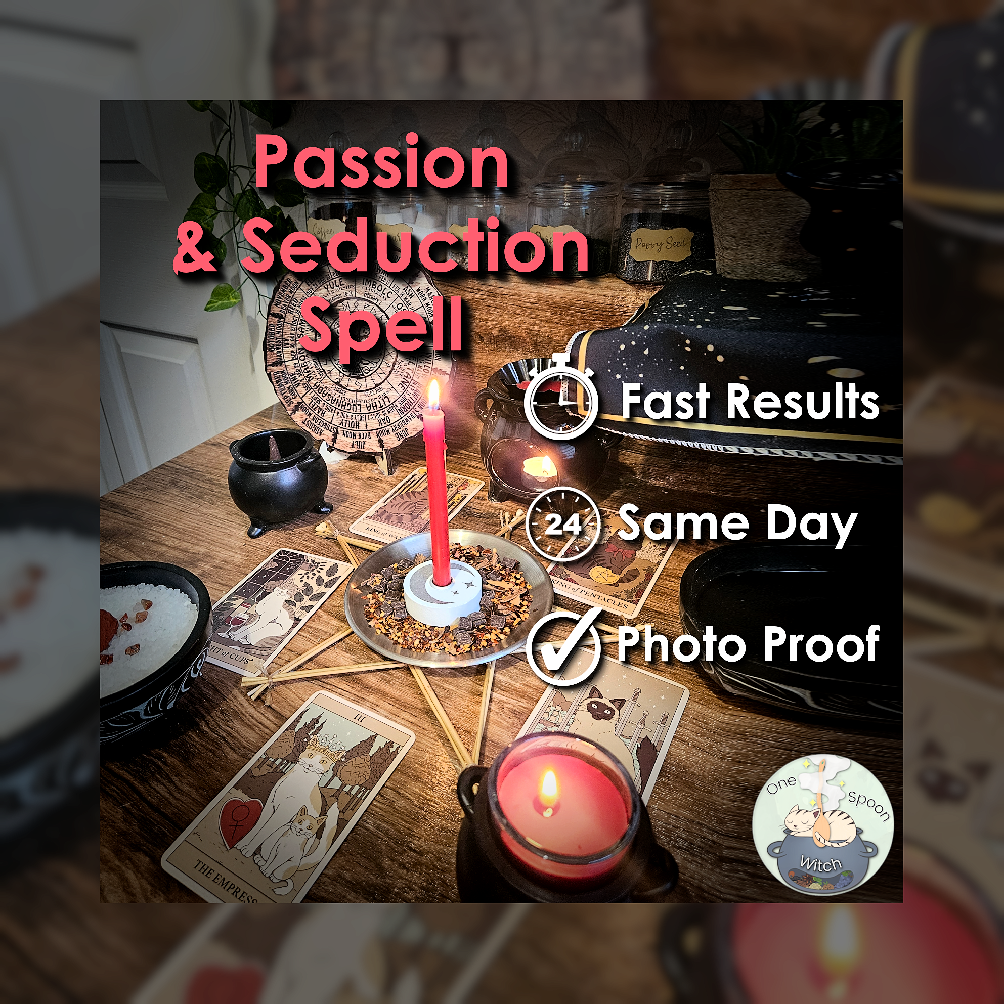 Passion and Seduction Spell - SAME DAY Casting for Attraction, Sensuality, Connection, Love, & Chemistry 💞