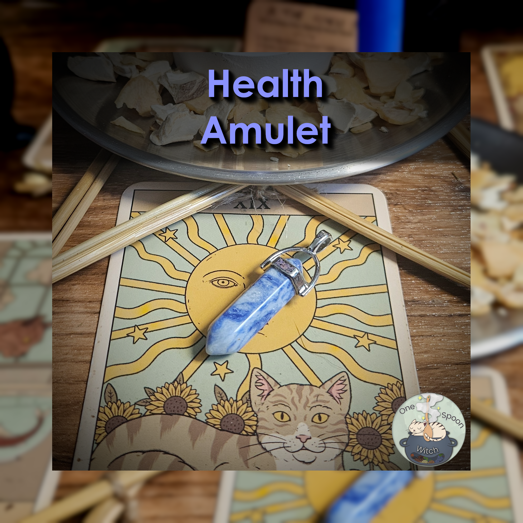Ritually Bound Healing & Health Amulet - Magnet for Cleansing, Peace, Energy, Protection, Balance (Lapis Crystal Charm Vessel) 💫