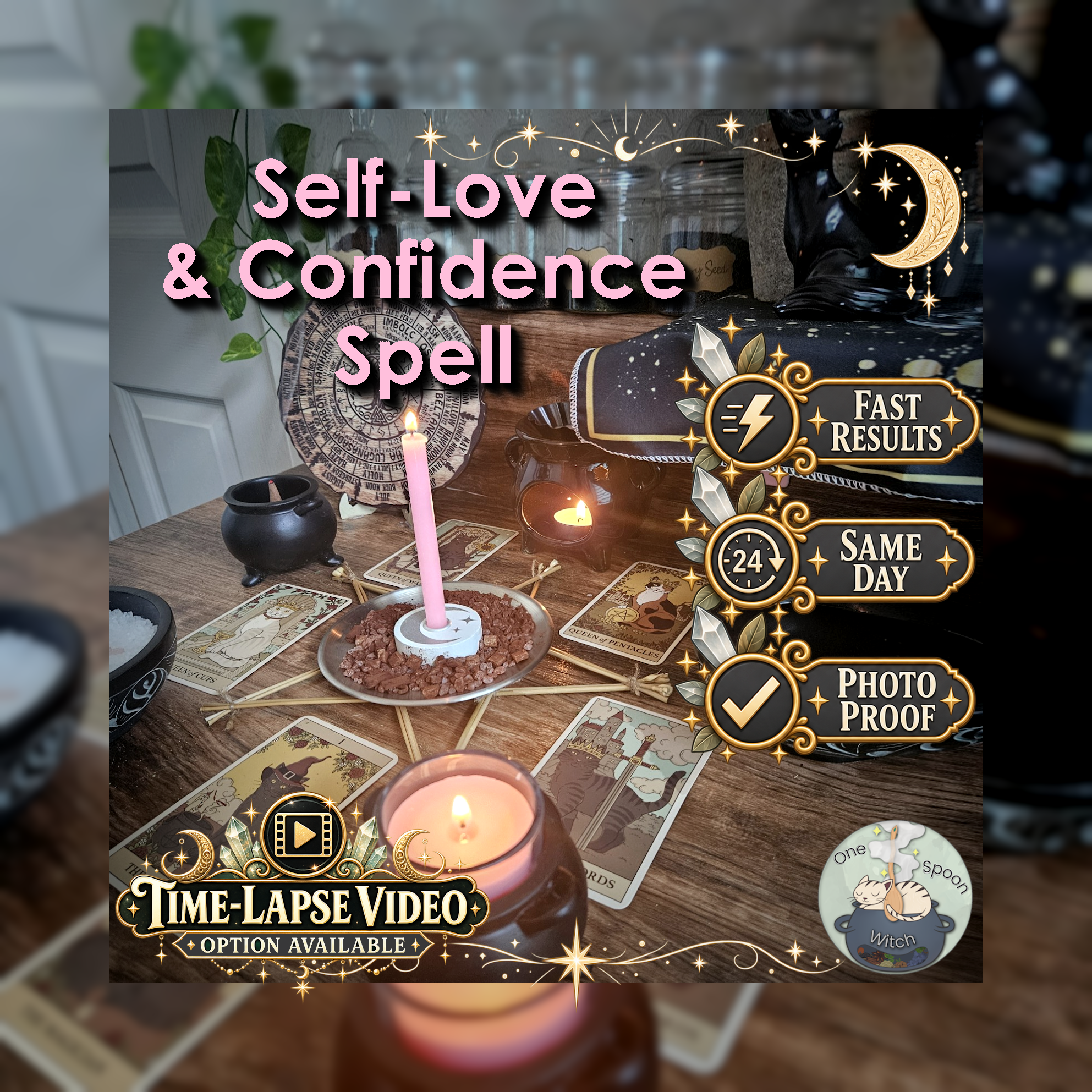 Self-Love and Confidence Spell - SAME DAY Casting for Beauty, Healing, Empowerment, Attraction, & Radiance