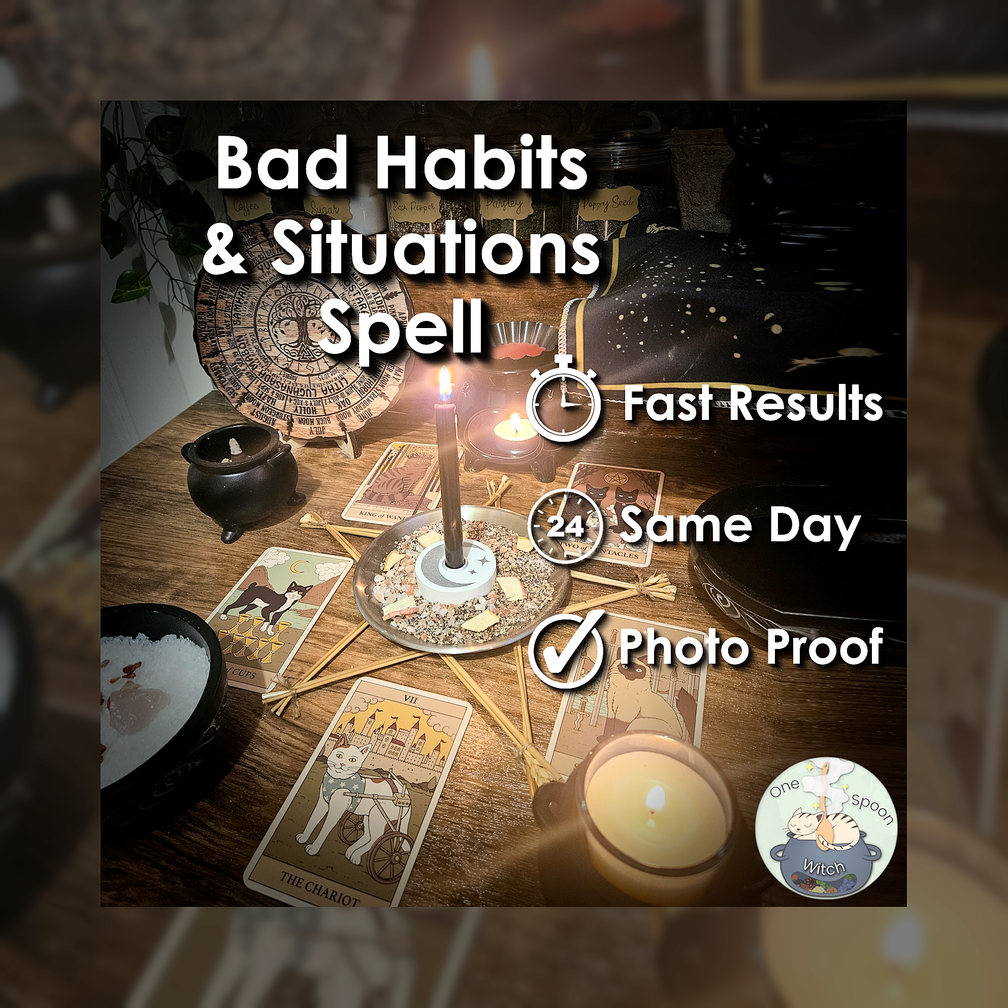 Bad Habits and Situations Spell - SAME DAY Casting for Cleansing, Courage, Strength, Shielding, & Protection 🌿