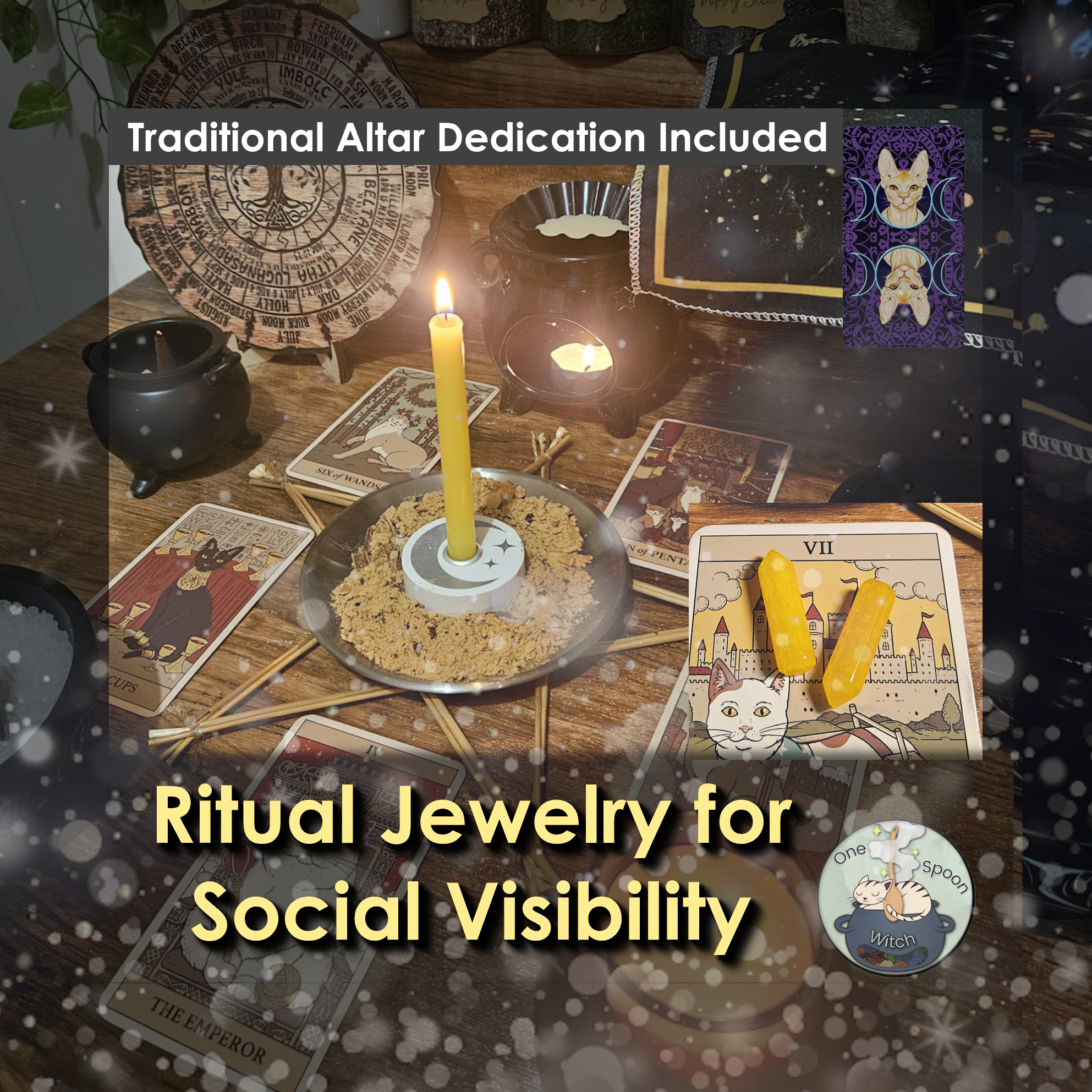 Social Visibility Ritual Pendant Amulet, Fame Charisma Magnet Talisman, Jewelry