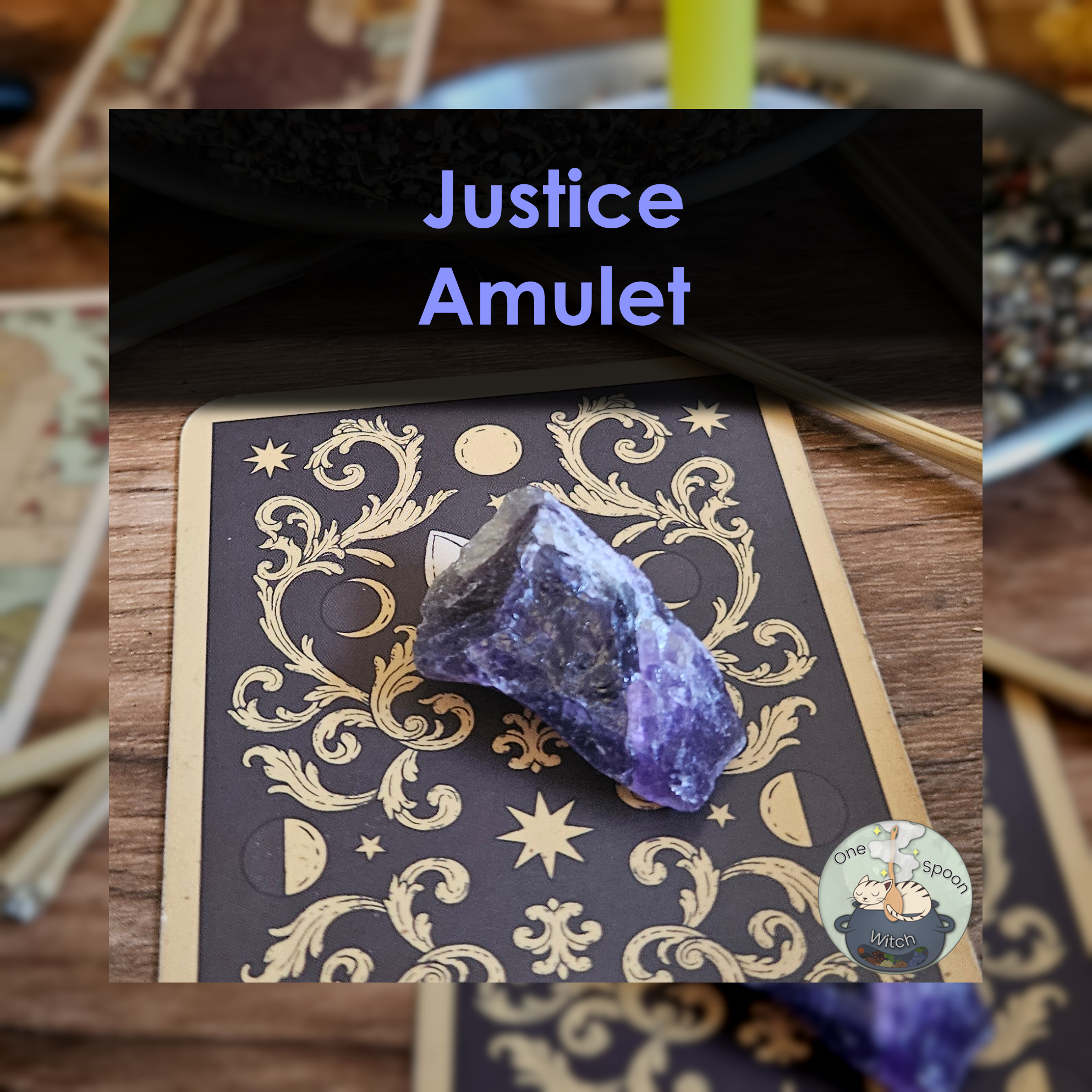 Ritually Bound Justice & Truth Amulet - Magnet for Clarity, Faith, Protection, Victory, Defence (Raw Lapis Crystal Vessel) ⚖️