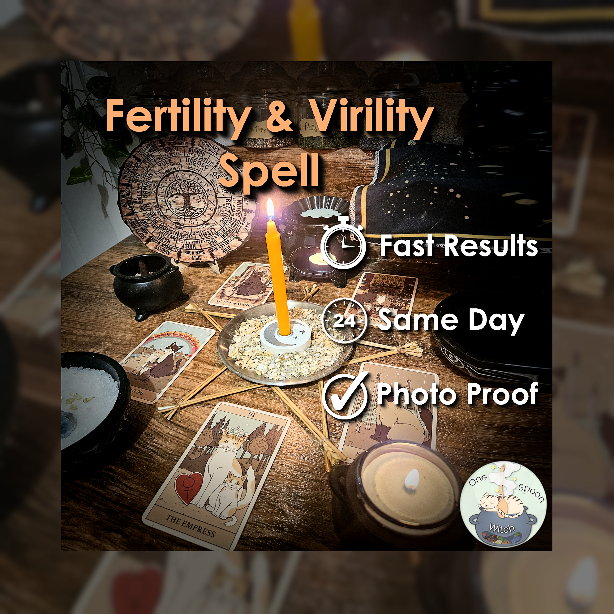 Fertility and Virility Spell - SAME DAY Casting for Calming, Balance, Grounding, Cleansing, & New Beginnings 🌹