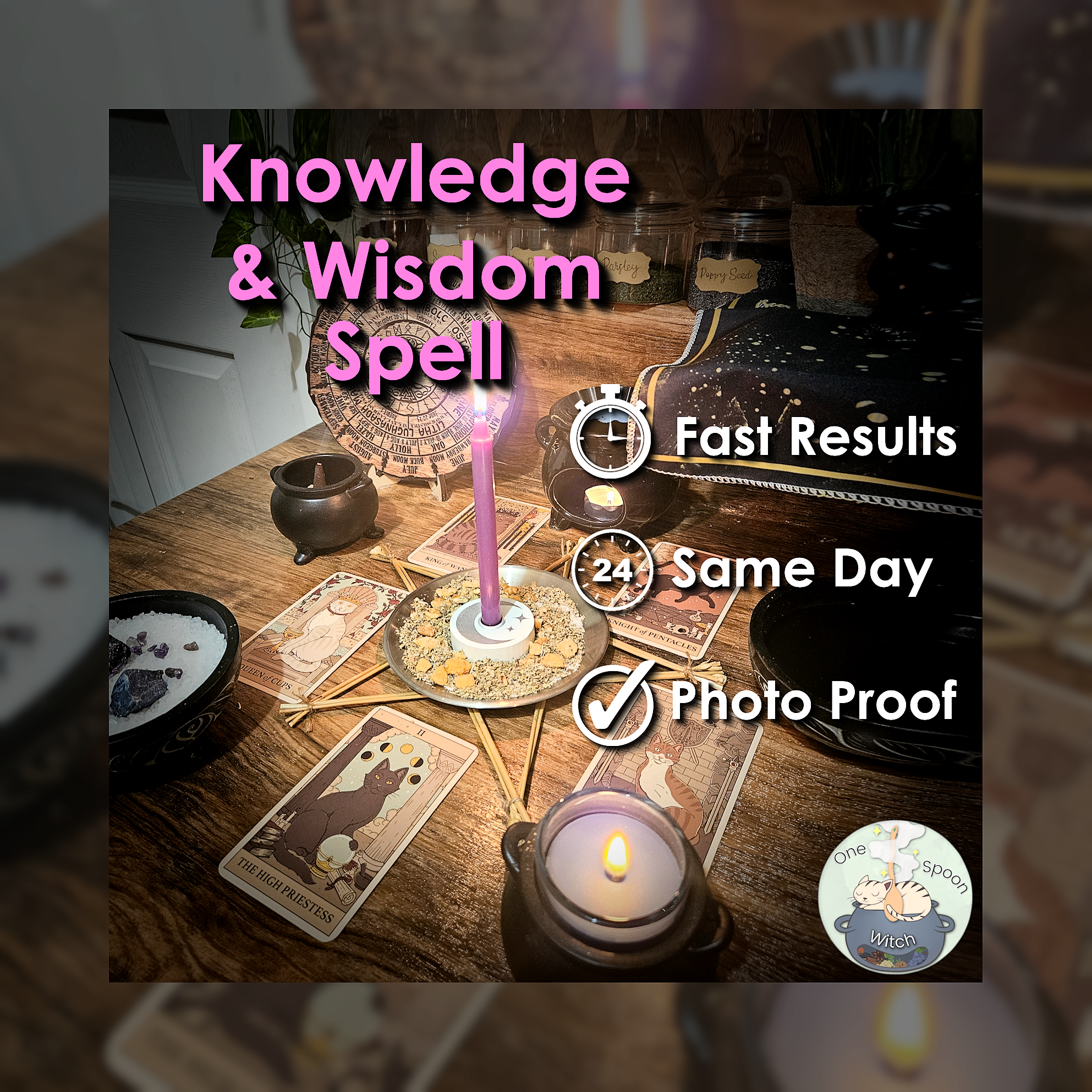 Knowledge and Wisdom Spell - SAME DAY Casting for Memory, Focus, Motivation, Clarity, & Emotional Courage 📖