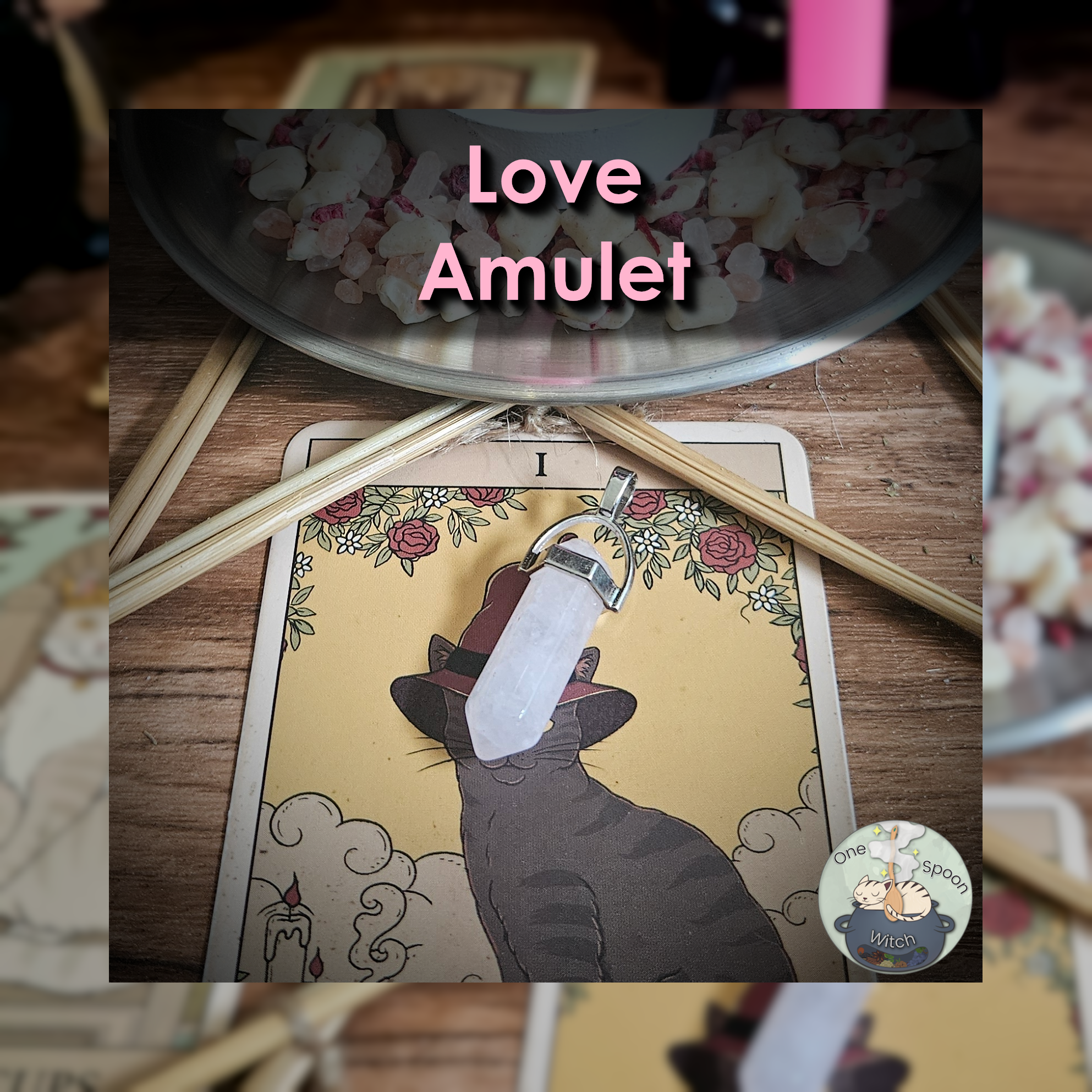 Ritually Bound Love Amulet - Magnet for Beauty, Empowerment, Attraction, Confidence, & Radiance (Rose Quartz Crystal Charm Vessel) 🌷