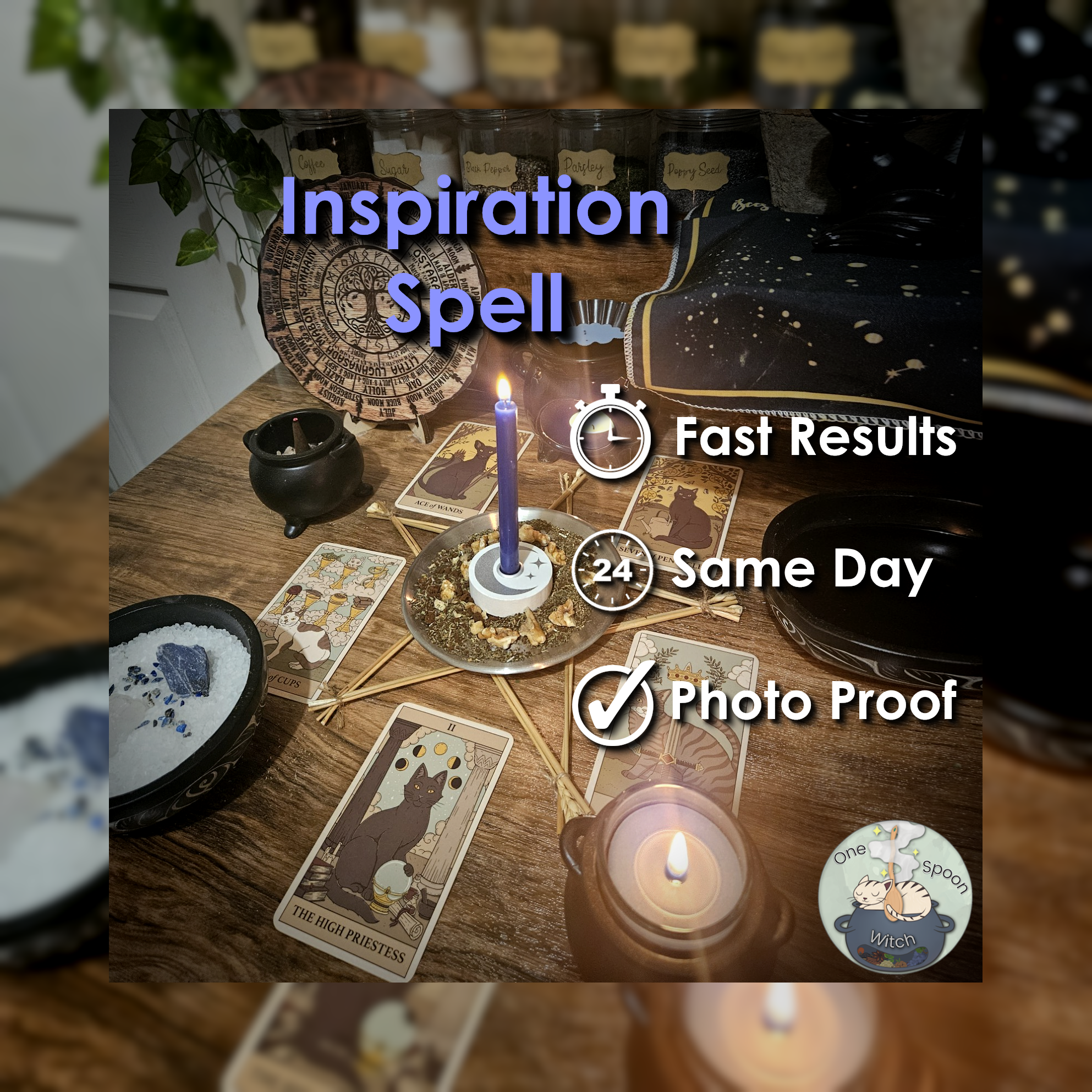 Inspiration and Creativity Spell - SAME DAY Casting for Motivation, Emotional Energy, Grounding, Clarity, & Balance 🔎