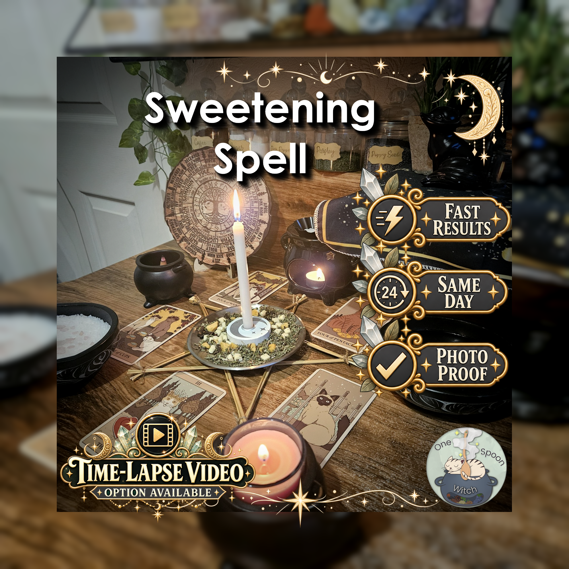 Sweetening & Positive Energy Spell - SAME DAY Casting for Softer Energy, Warm Atmosphere, kindness, Caring, Contentment