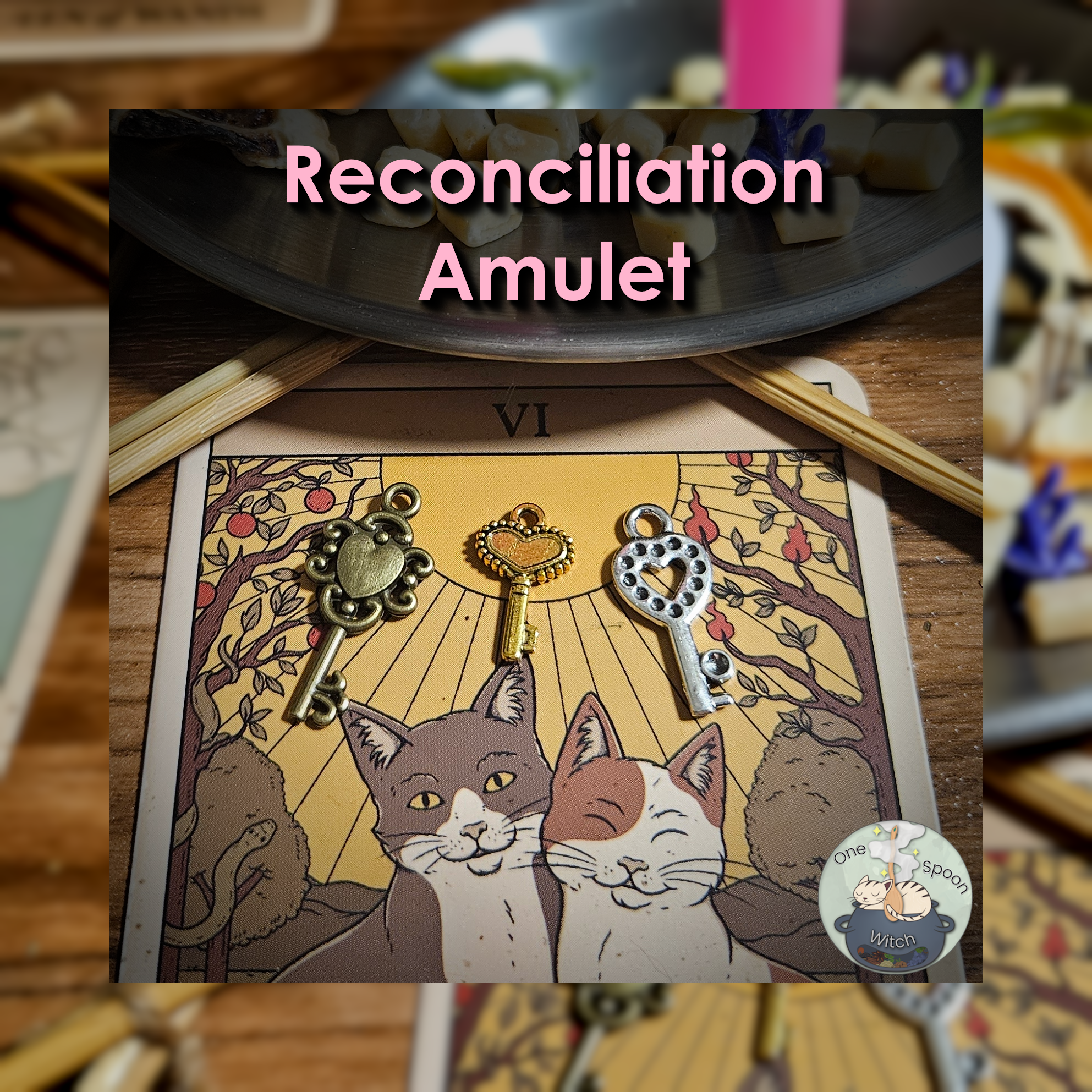 Ritually Bound Reconciliation Amulet - Magnet for Trust, Communication, Connection, Loyalty, Friendship (Tiny Key Charm Vessel) 🩷