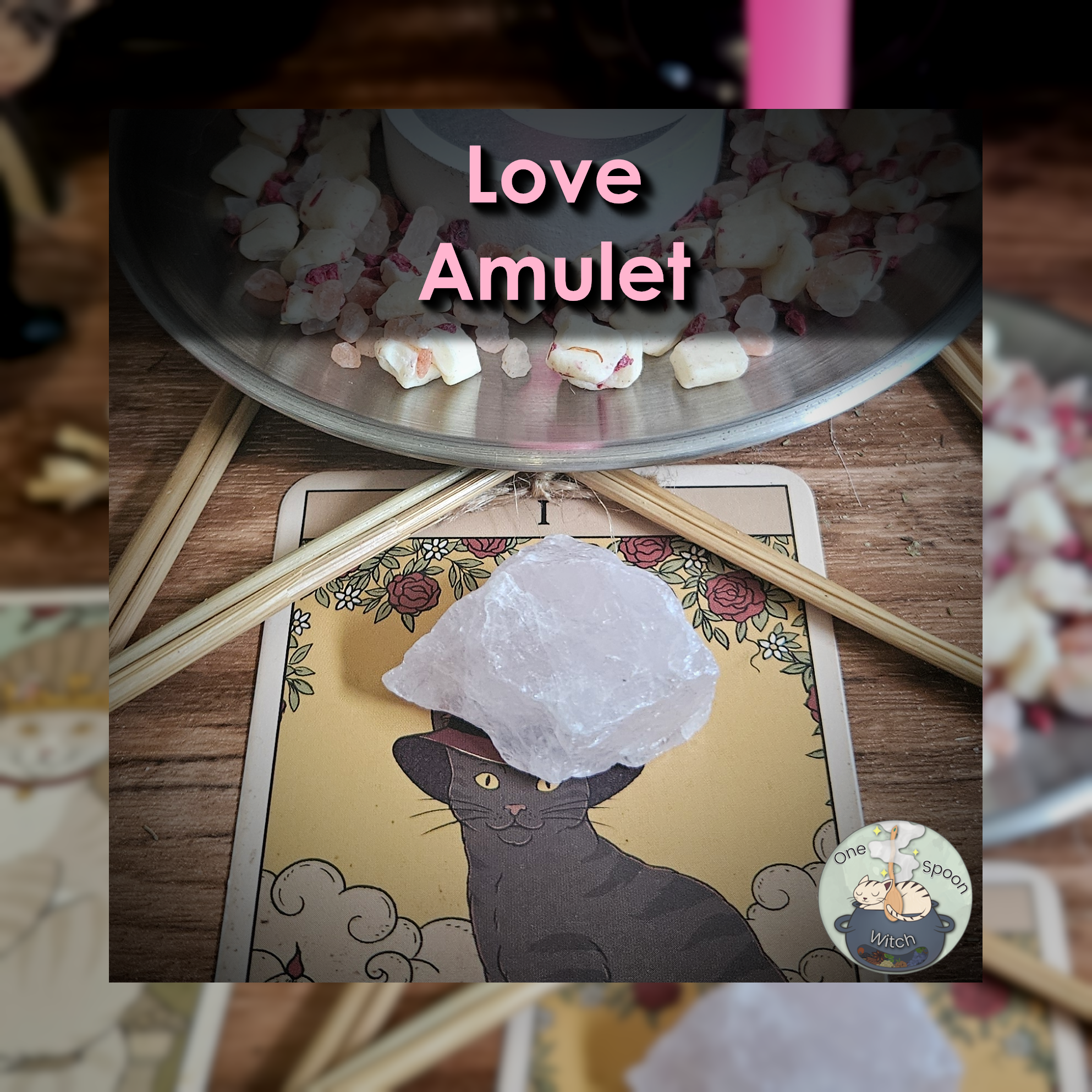 Ritually Bound Love Amulet - Magnet for Beauty, Empowerment, Attraction, Confidence, & Radiance (Raw Rose Quartz Crystal Vessel) 🌷