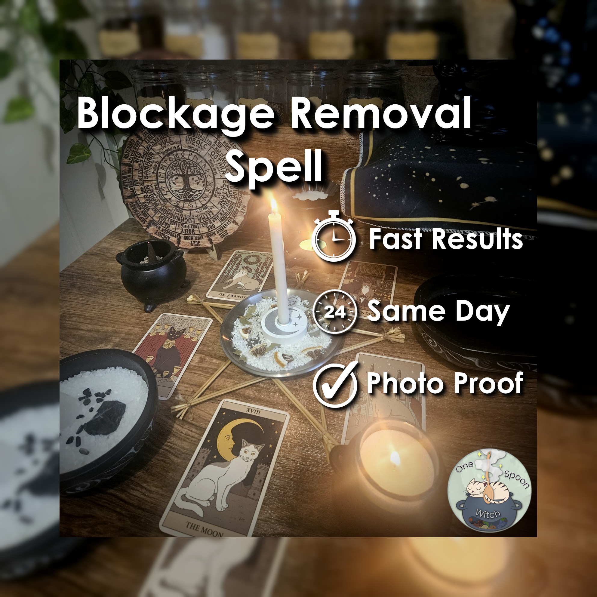 Blockage Removal Spell - SAME DAY Casting for Purification, Safety, Balance, Cleansing, & Stability 💫