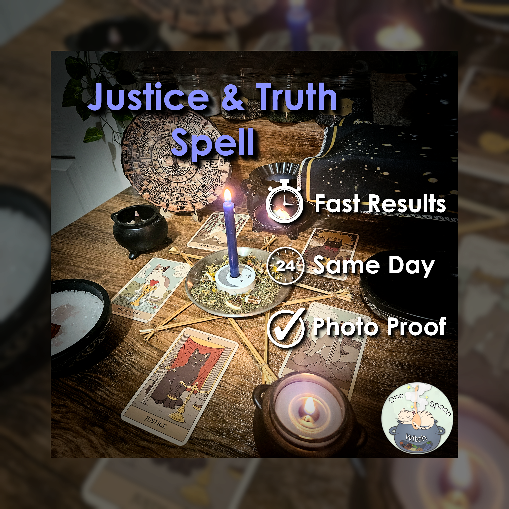 Justice and Truth Spell - SAME DAY Casting for Clarity, Faith, Protection, Victory, & Defence ⚖️