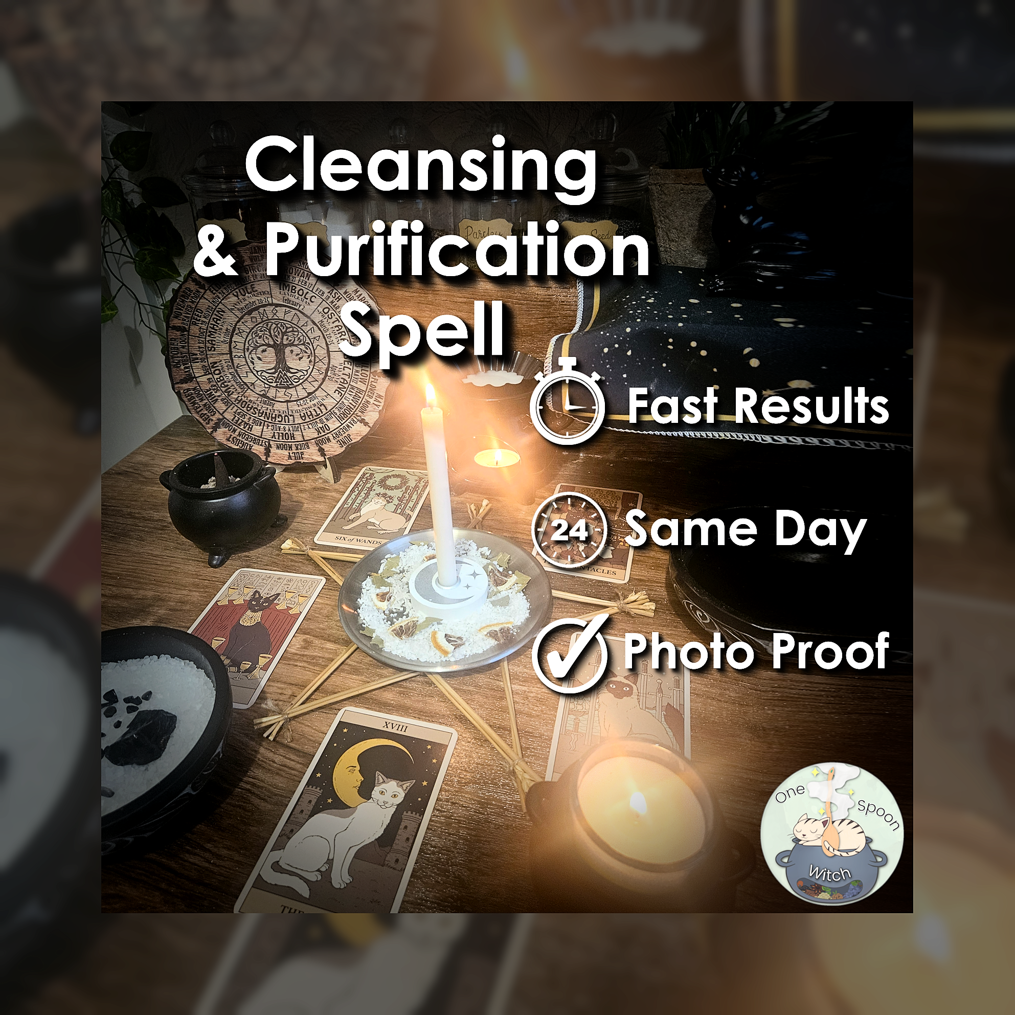 Cleansing and Purification Spell - SAME DAY Casting for Protection, Safety, Balance, Shielding, & Stability 💫