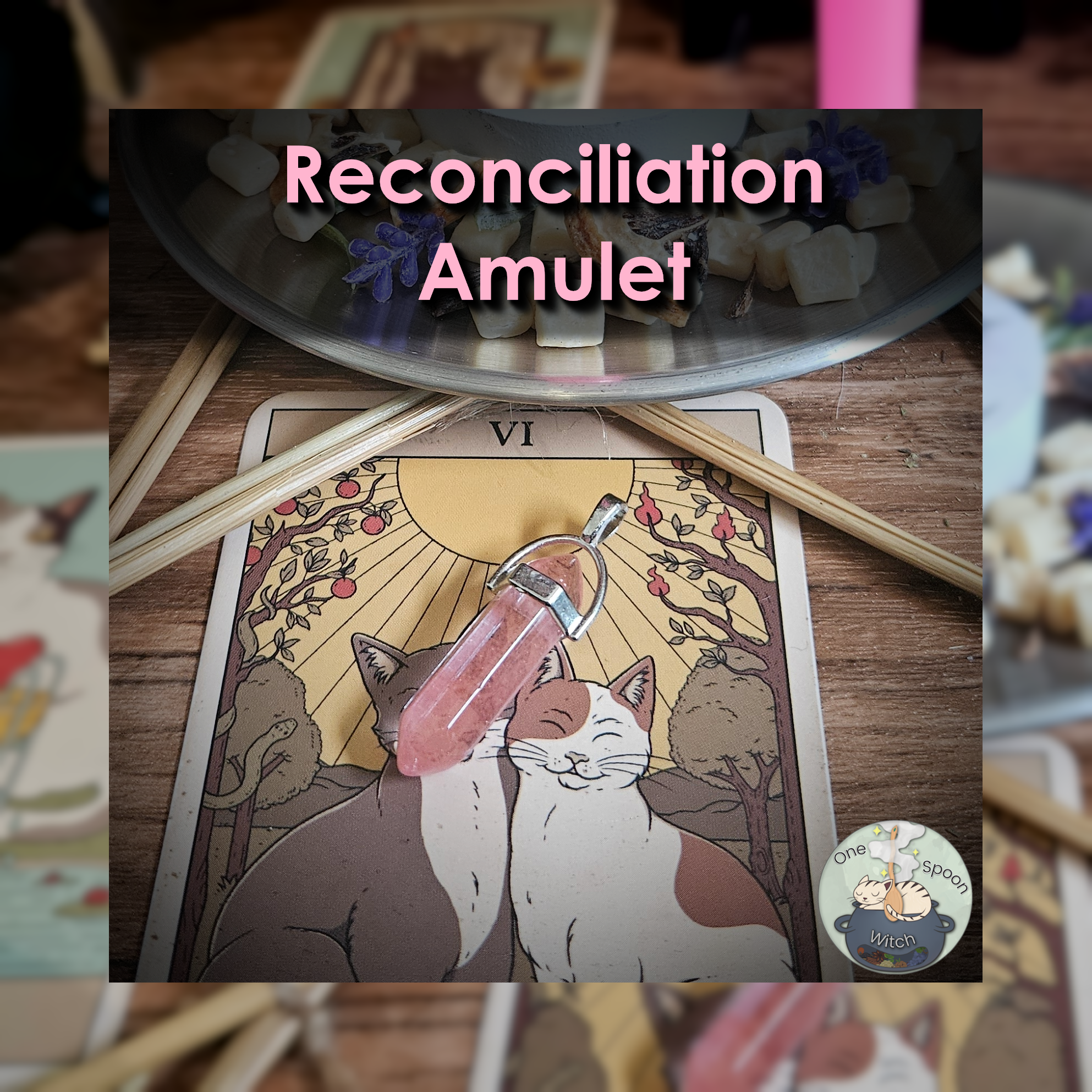 Ritually Bound Reconciliation Amulet - Magnet for Trust, Communication, Connection, Loyalty, Friendship (Rose Quartz Crystal Charm Vessel) 🩷