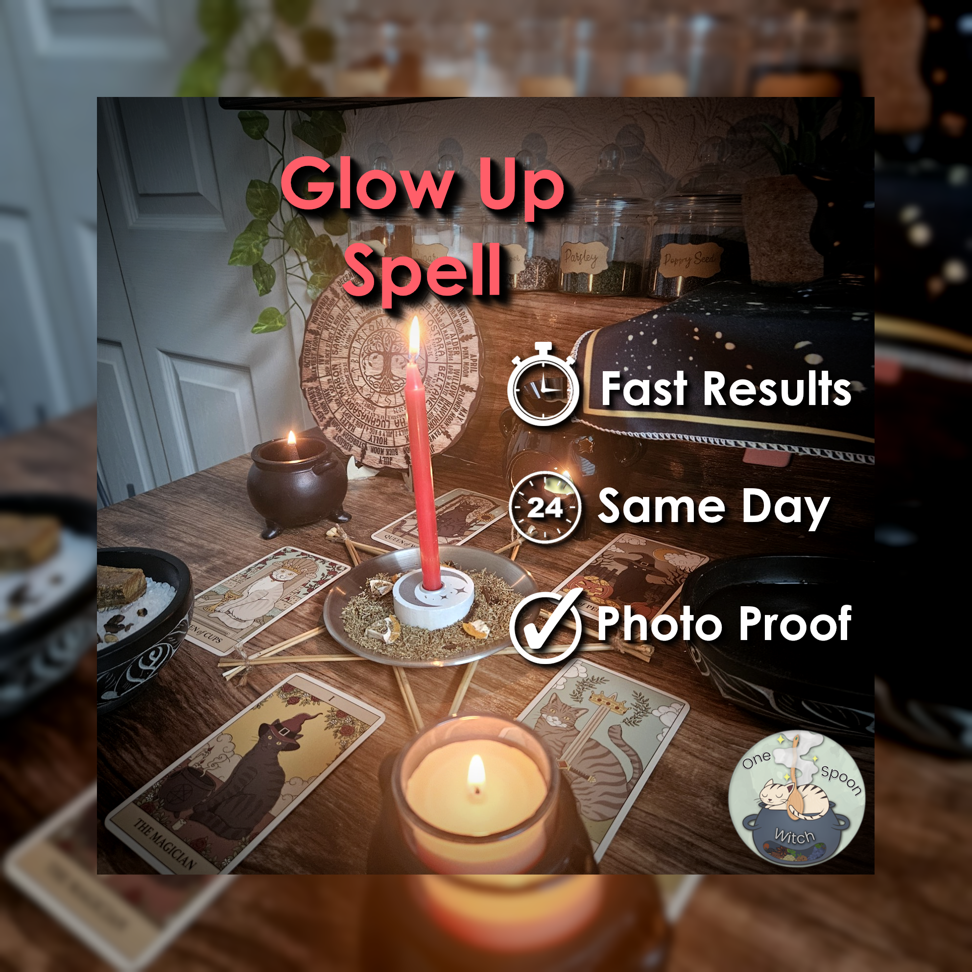 Glow Up Spell - SAME DAY Casting for Radiance, Confidence, Allure, Admiration, & Empowerment 🌷