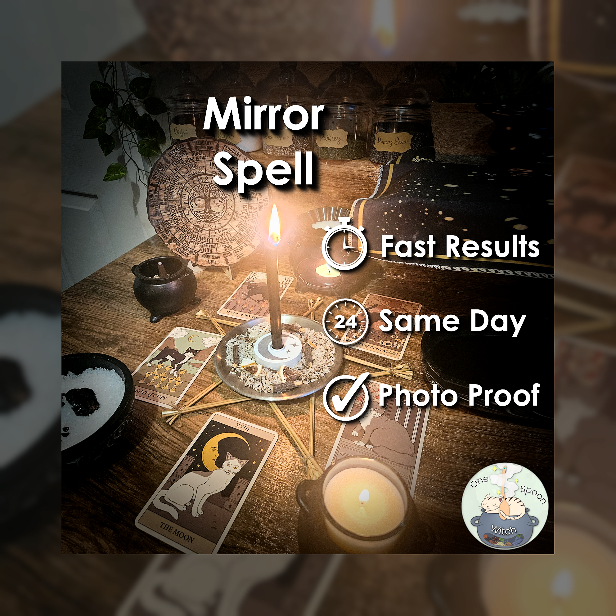 Mirror Spell - SAME DAY Casting for Freezing, Defence, Cleansing, Shielding, & Protection ❄️