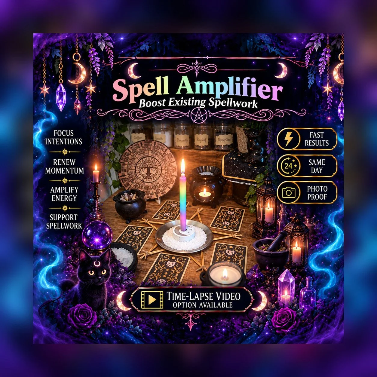 Spell Amplifier - SAME DAY Casting to Boost, Strengthen, Reinforce, Recharge, & Renew Existing Spellwork