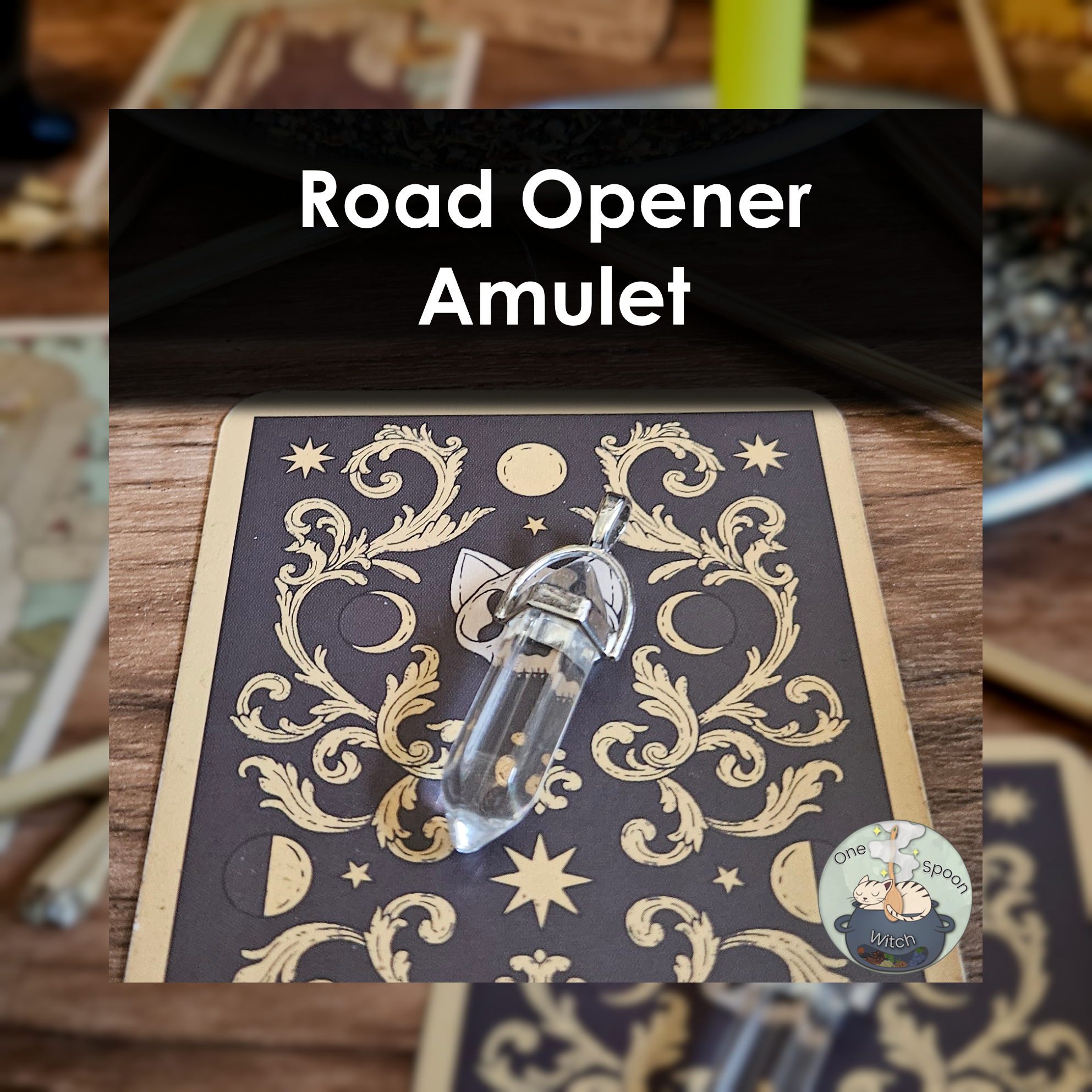 Ritually Bound Road Opener Amulet - Magnet for New Opportunities, Success, Blocks (Clear Quartz Crystal Charm Vessel) 💡
