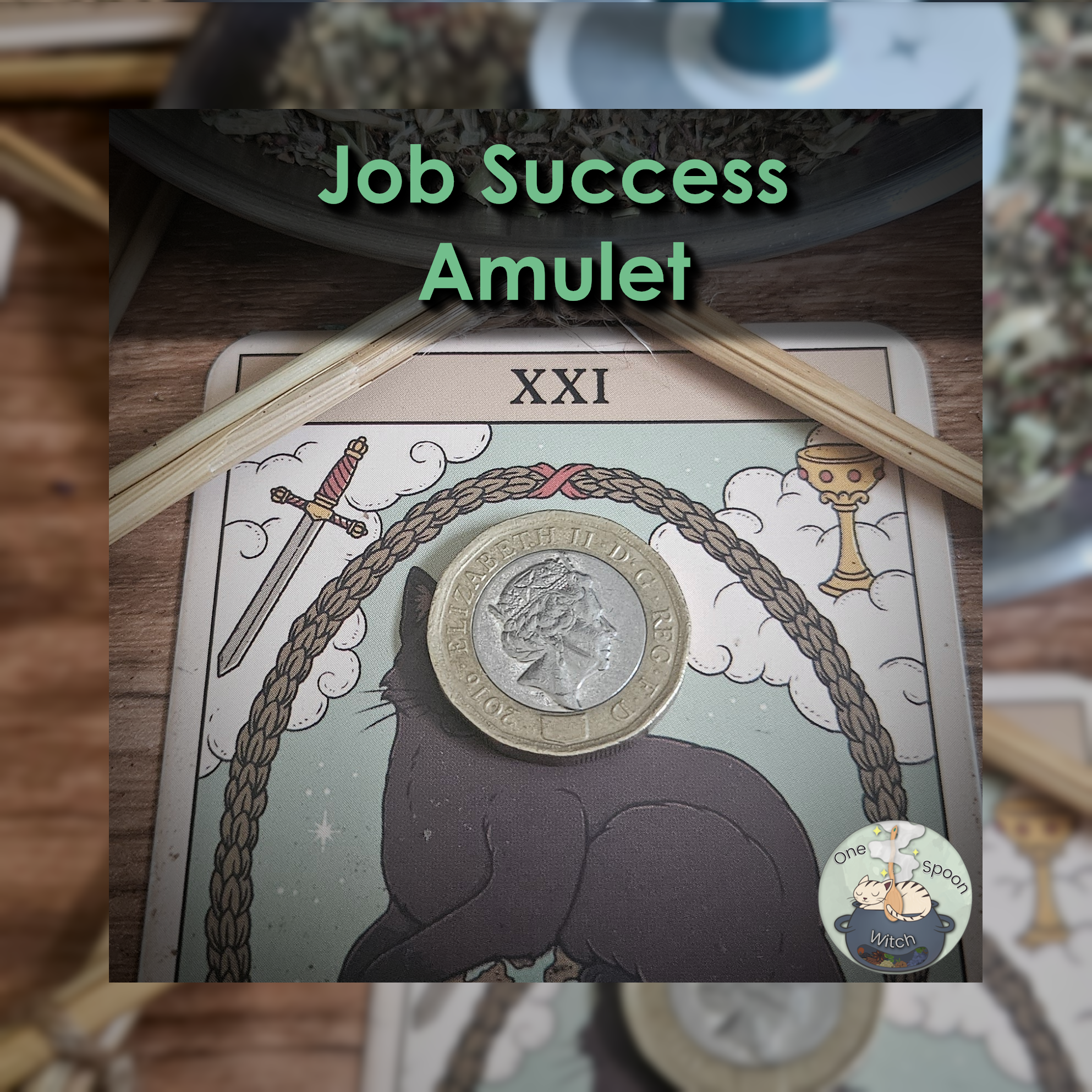 Ritually Bound Job Success Amulet - Magnet for Financial Success, Wealth, Prosperity, Opportunity, Fortune (British Pound Coin Vessel) 💫
