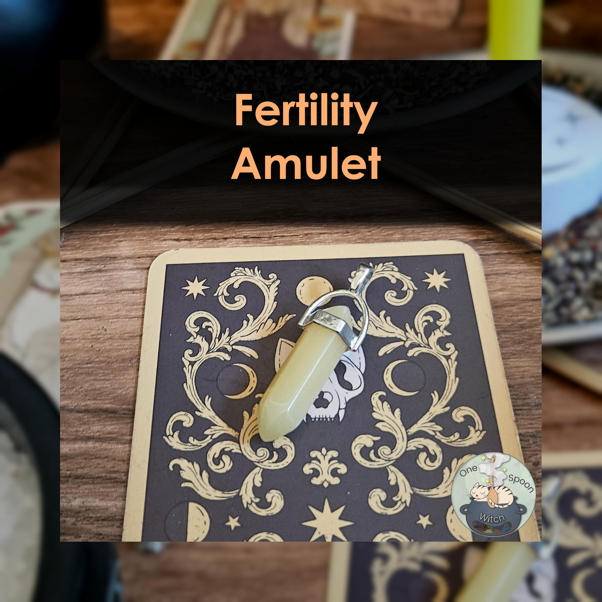 Ritually Bound Fertility Amulet - Magnet for Calming, Balance, Grounding, New Beginnings (Citrine Crystal Charm Vessel) 🌹
