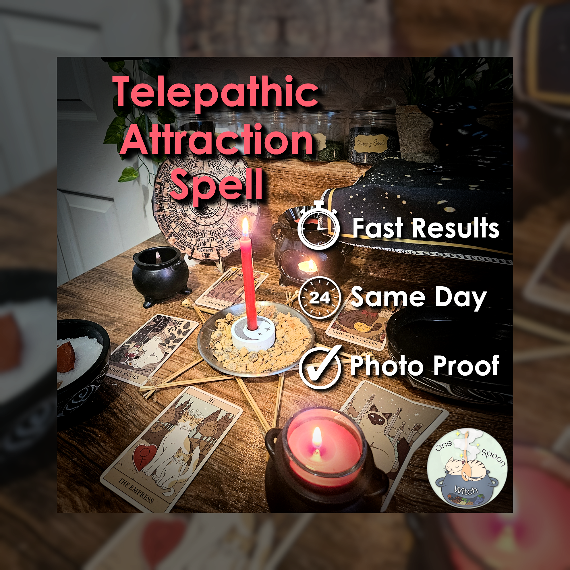 Telepathic Attraction Spell - SAME DAY Casting for Seduction, Love, Passion, Connection, & Chemistry 💞