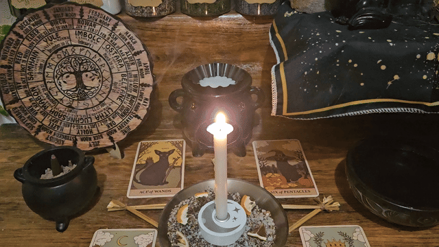 A close-up video showing the same-day ritual and spell casting in progress for the Fresh Start Spell.