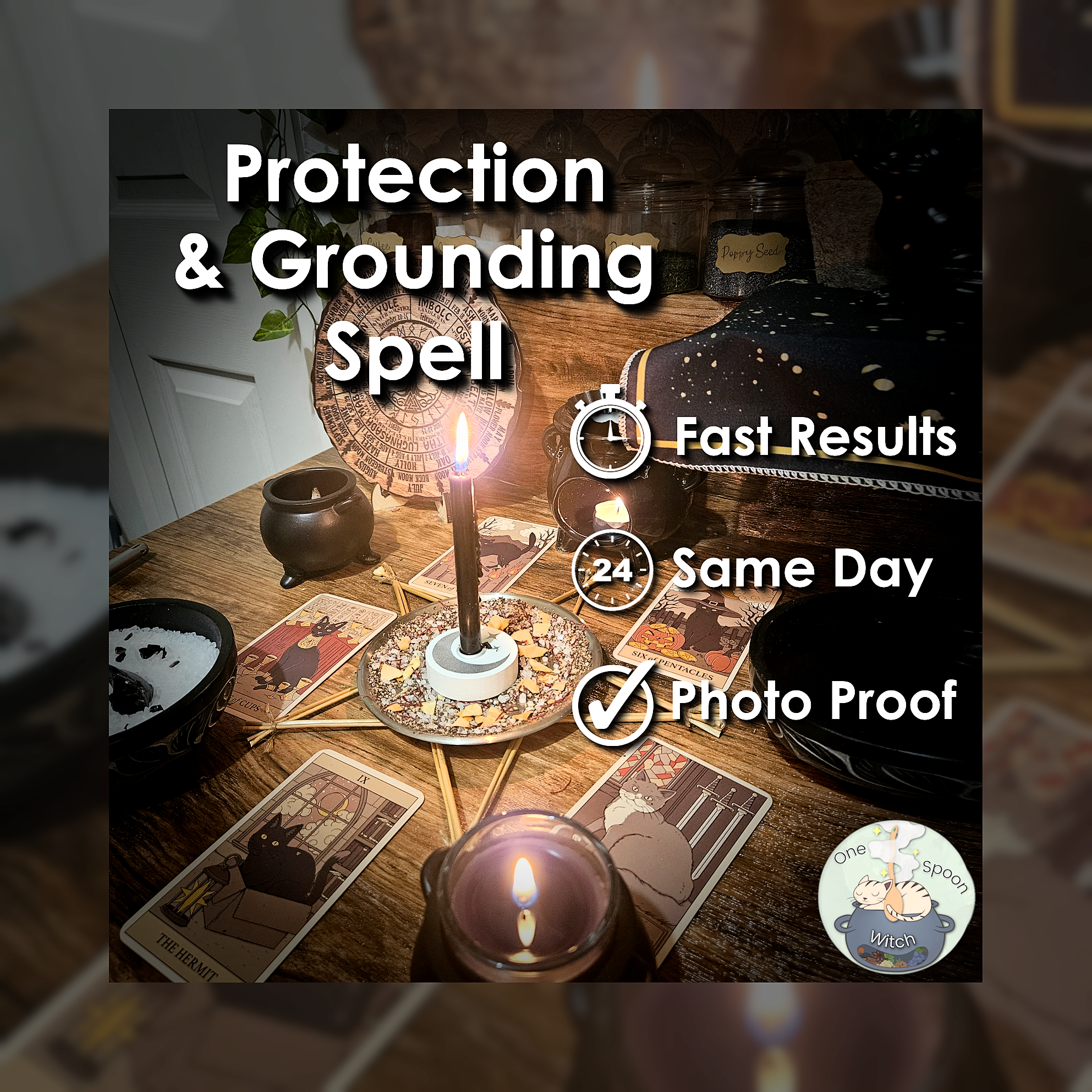 Protection and Grounding Spell - SAME DAY Casting for Cleansing, Safety, Balance, Shielding, & Stability 💡