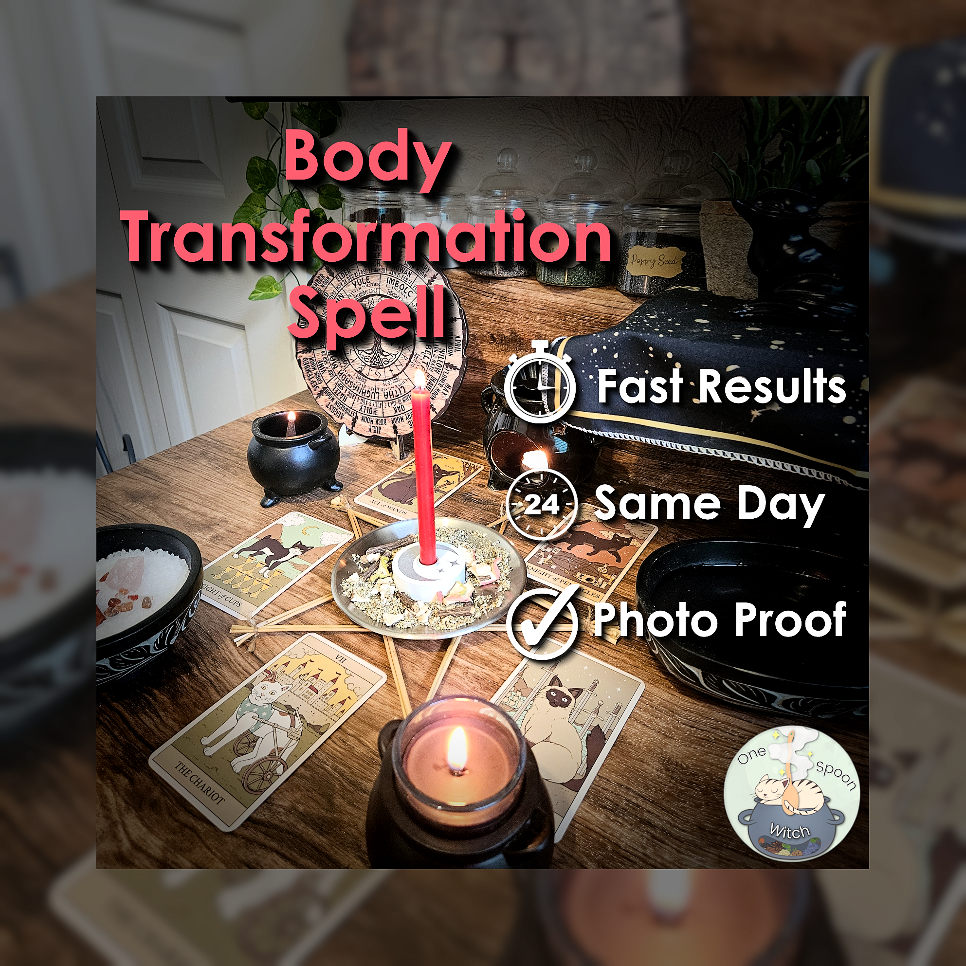 Body Transformation Spell - SAME DAY Casting for Success, Self-Love, Motivation, Confidence, & Weight Changes 🌀