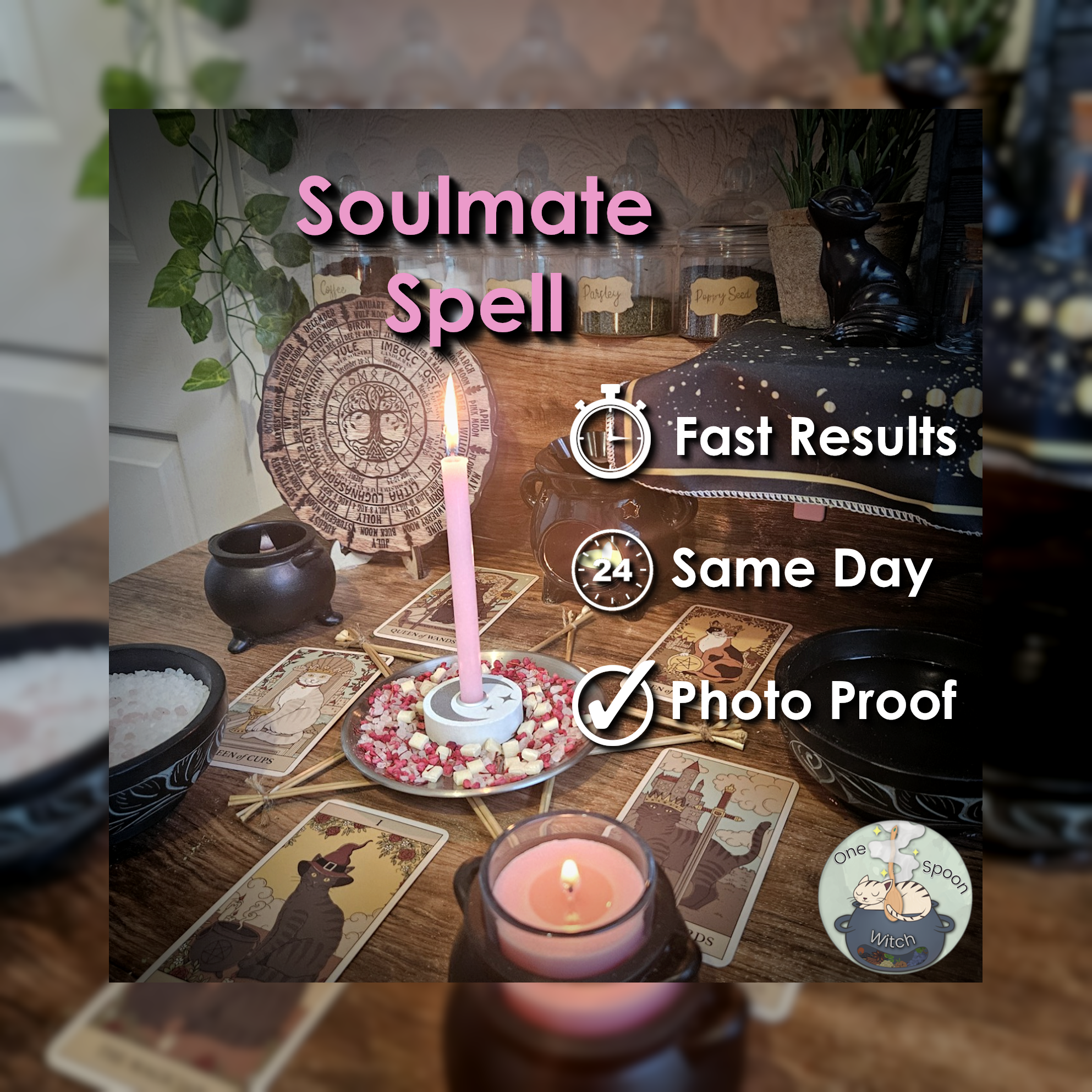 Soulmate and Love Spell - SAME DAY Casting for Empowerment, Attraction, Confidence, & Radiance 🌷