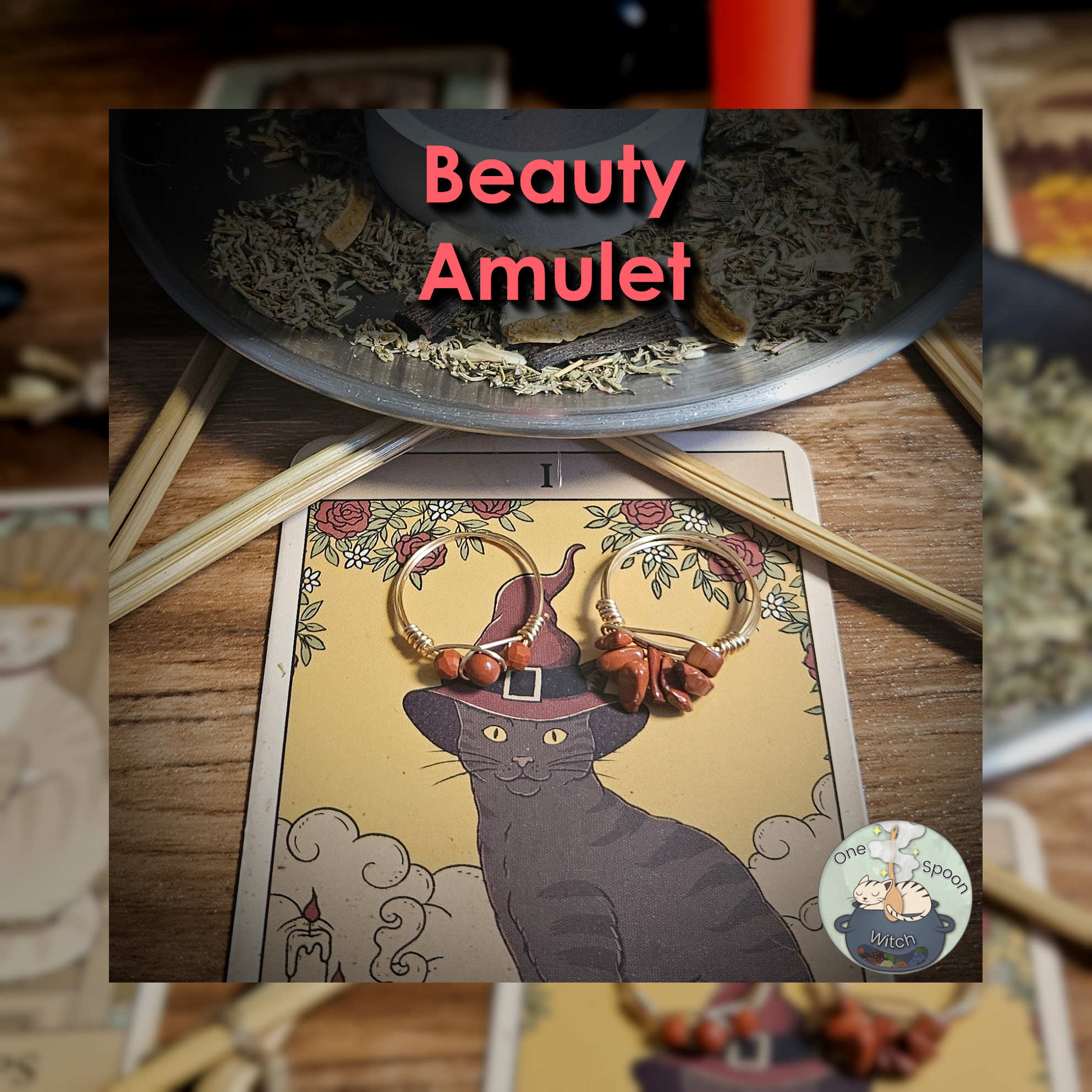 Beauty & Glamour Amulet - Magnet for Radiance, Confidence, Allure, Admiration, Empowerment (Jasper Ring) 🌷