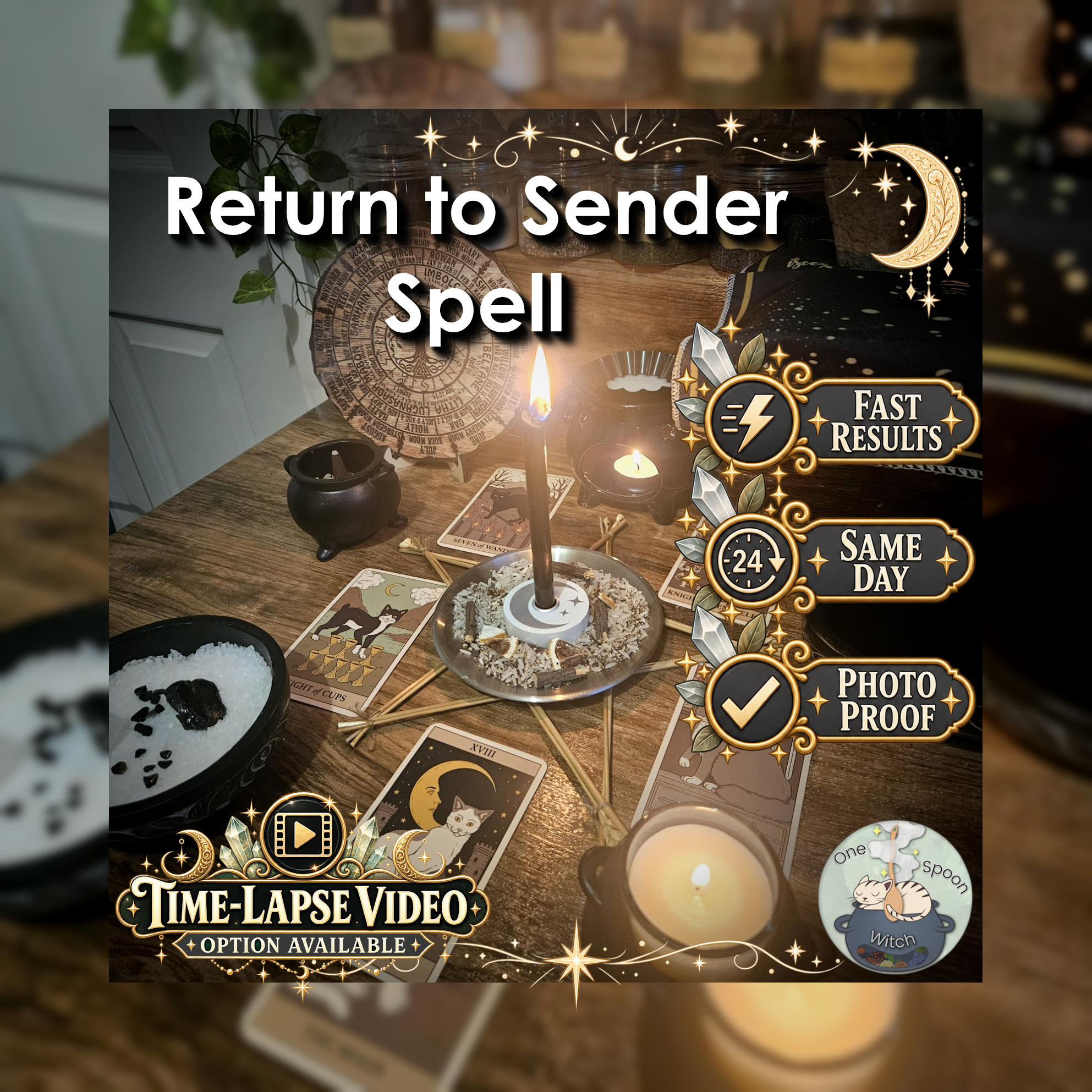 Return to Sender Spell - SAME DAY Casting for Freezing, Defence, Cleansing, Shielding, & Protection