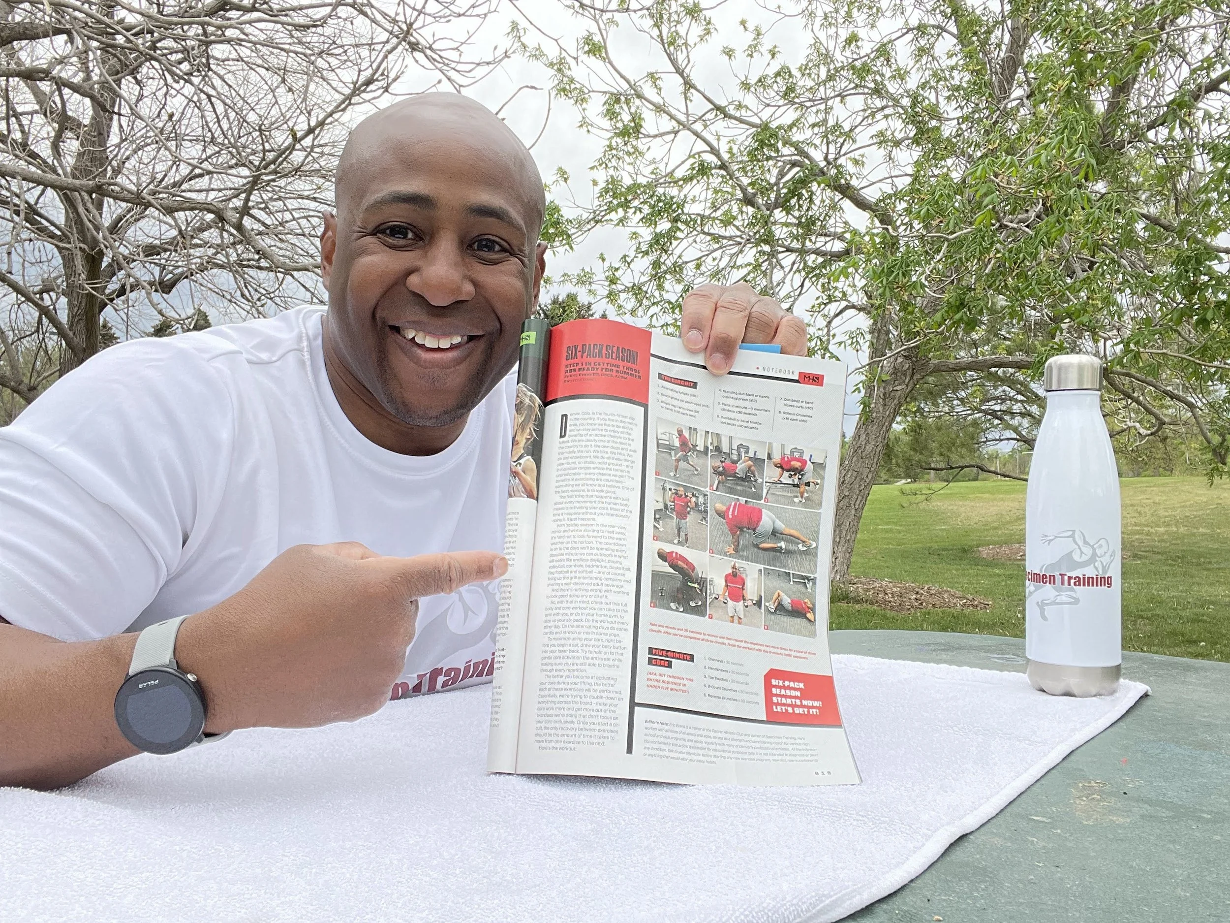 Eric and his featured article in Mile High Sports Magazine