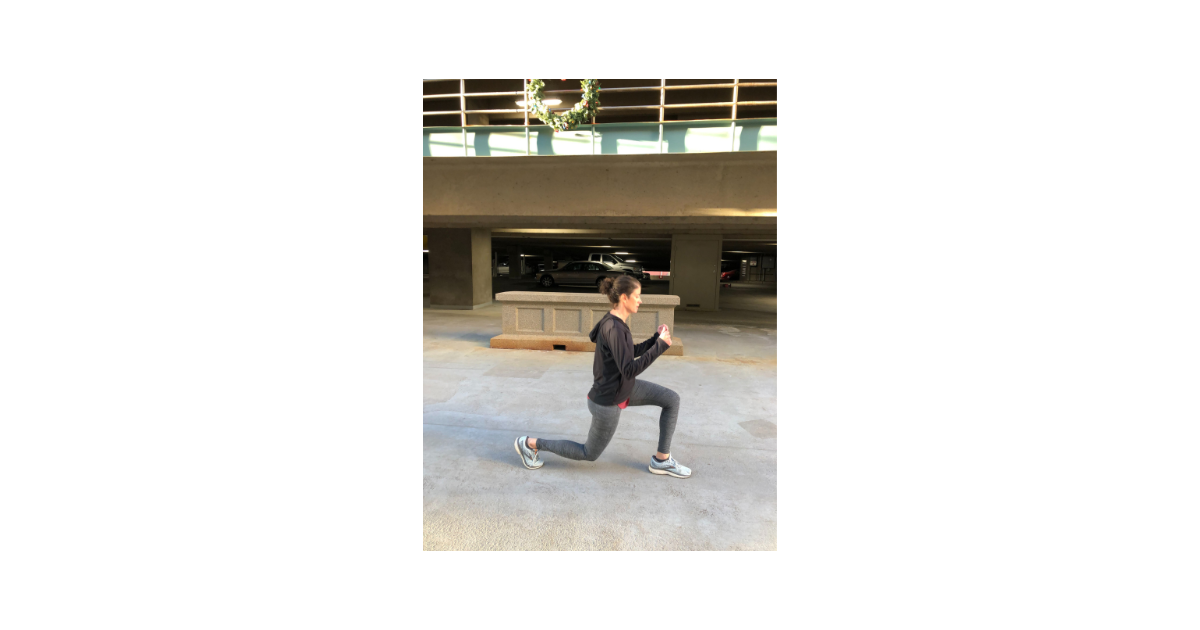 One of Eric's clients doing a lunge