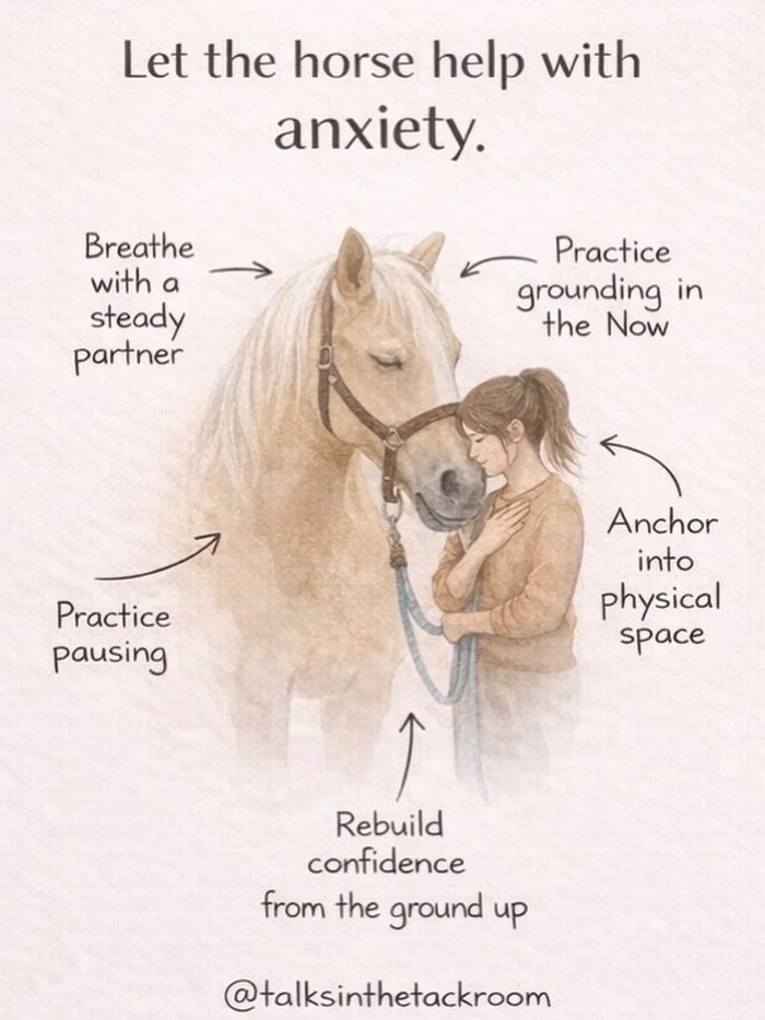 Anxiety pulls us into the future.

Horses bring us back to the present&mdash;through breath, movement, and calm connection.

#EquineAssistedTherapy
#AnxietySupport
#NervousSystemRegulation
#HealingWithHorses
TalksInTheTackRoom