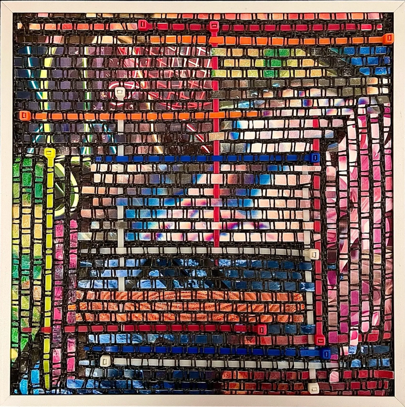 Composition With Zip Ties 13"x13"