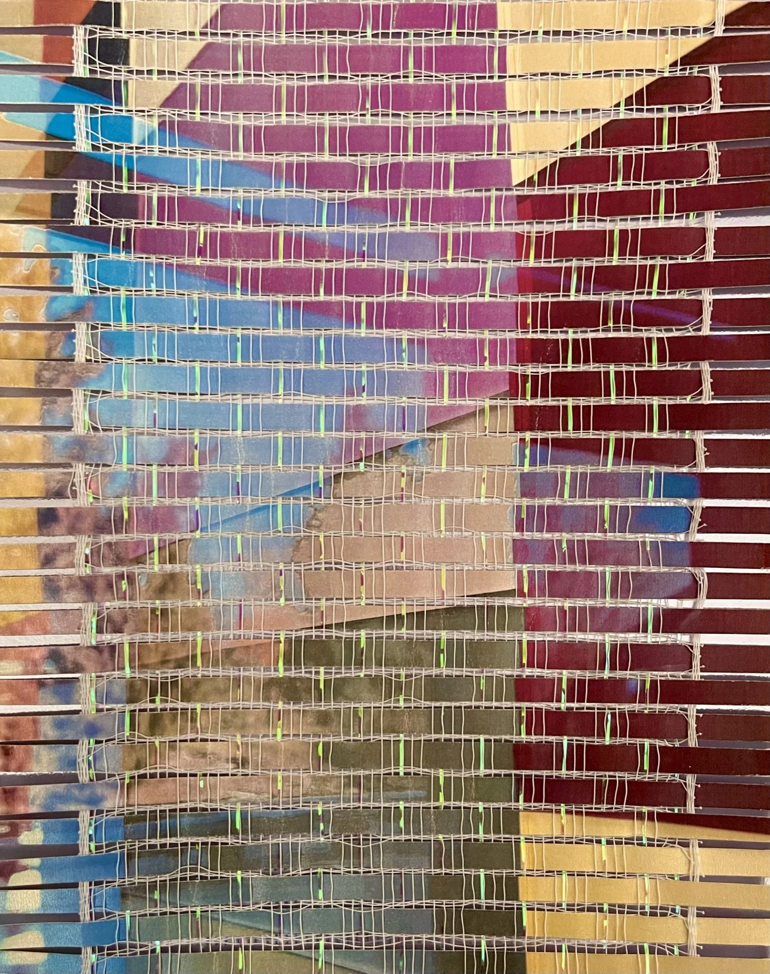 Seasonal 8"x10" Paper Weaving with Mesh