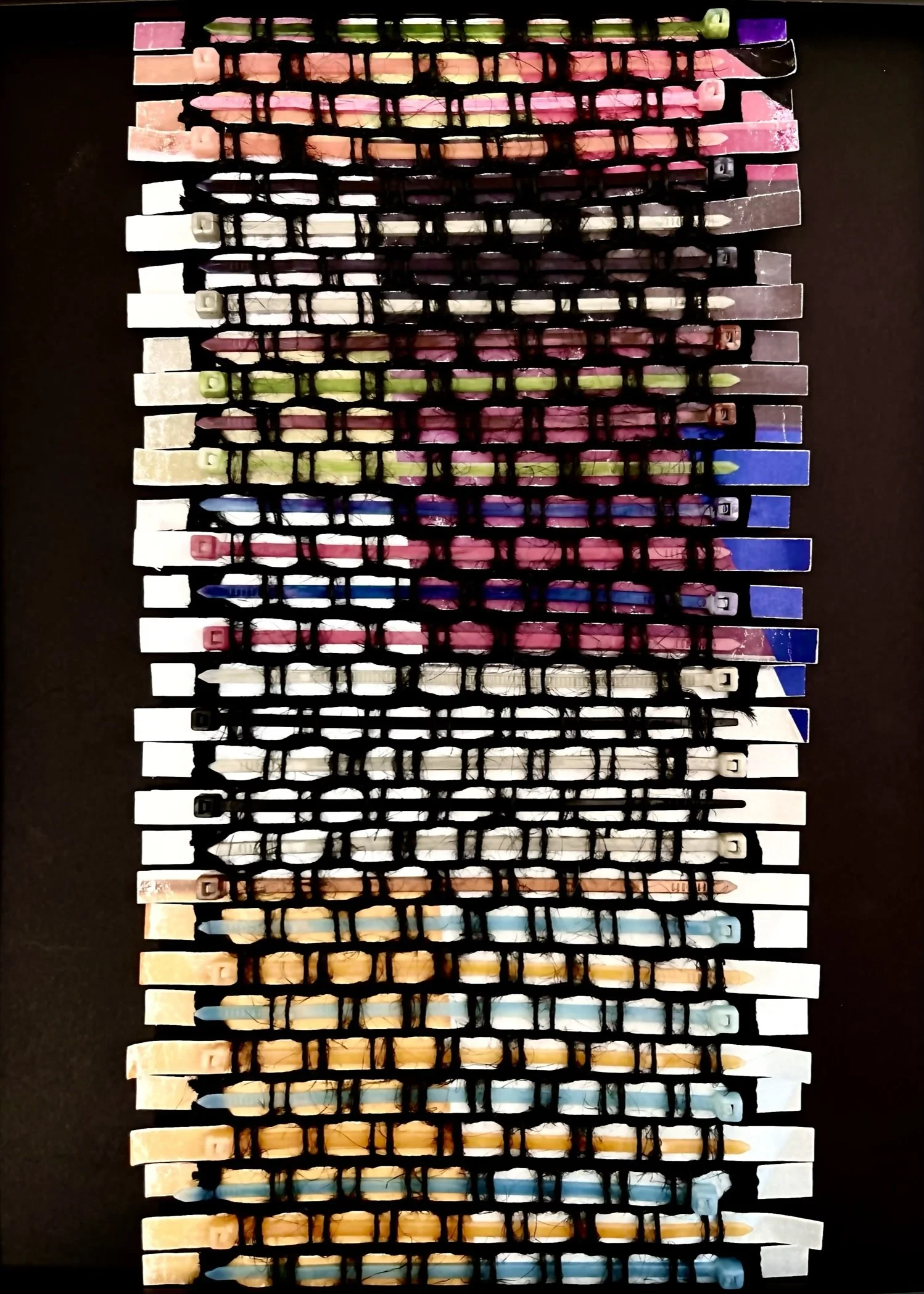 Back & Forth 8"x10" Paper Weaving with Mesh and Zip Ties